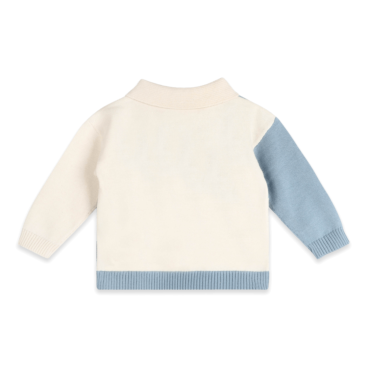 Organic Cotton Luke Color Block Knit Baby Polo & Pant Set, Back