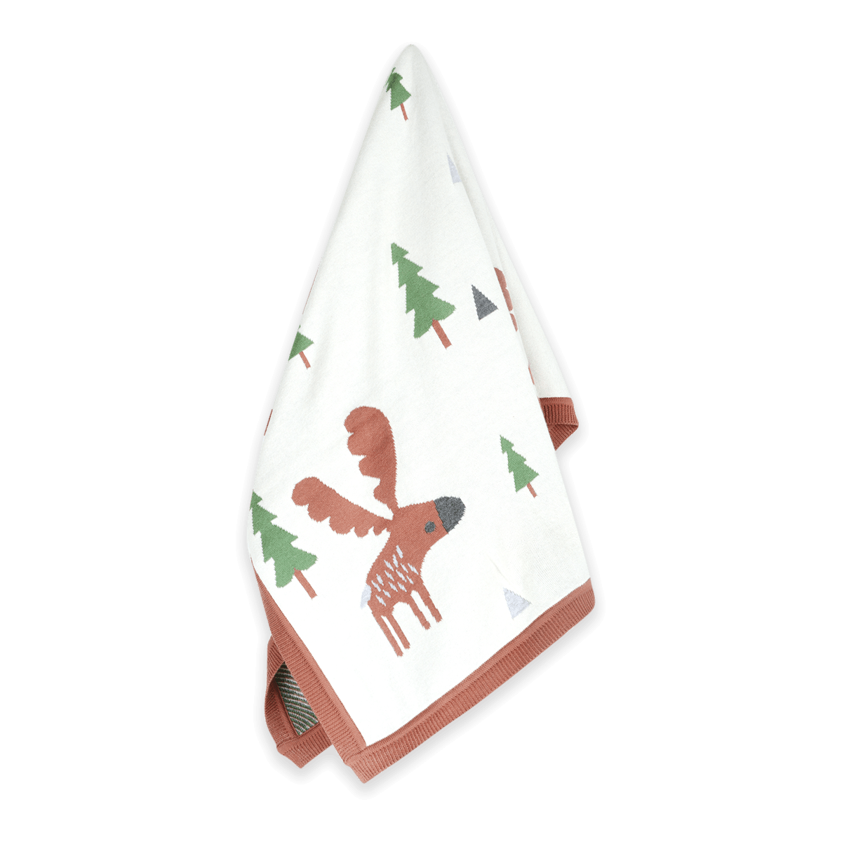 Wild Moose - Organic Cotton Jacquard Knit Baby Blanket (Texture)