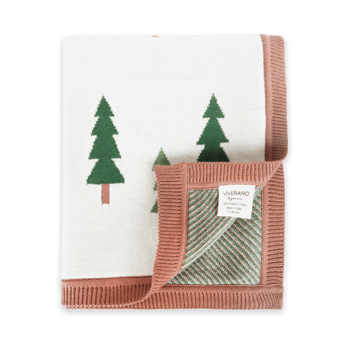 Wild Moose - Organic Cotton Jacquard Knit Baby Blanket (Fold)
