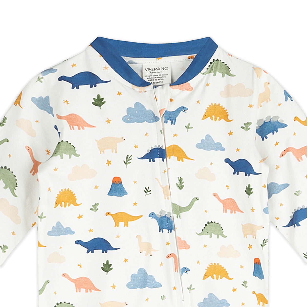 Dino Baby Footie (Organic Jersey) - Detail
