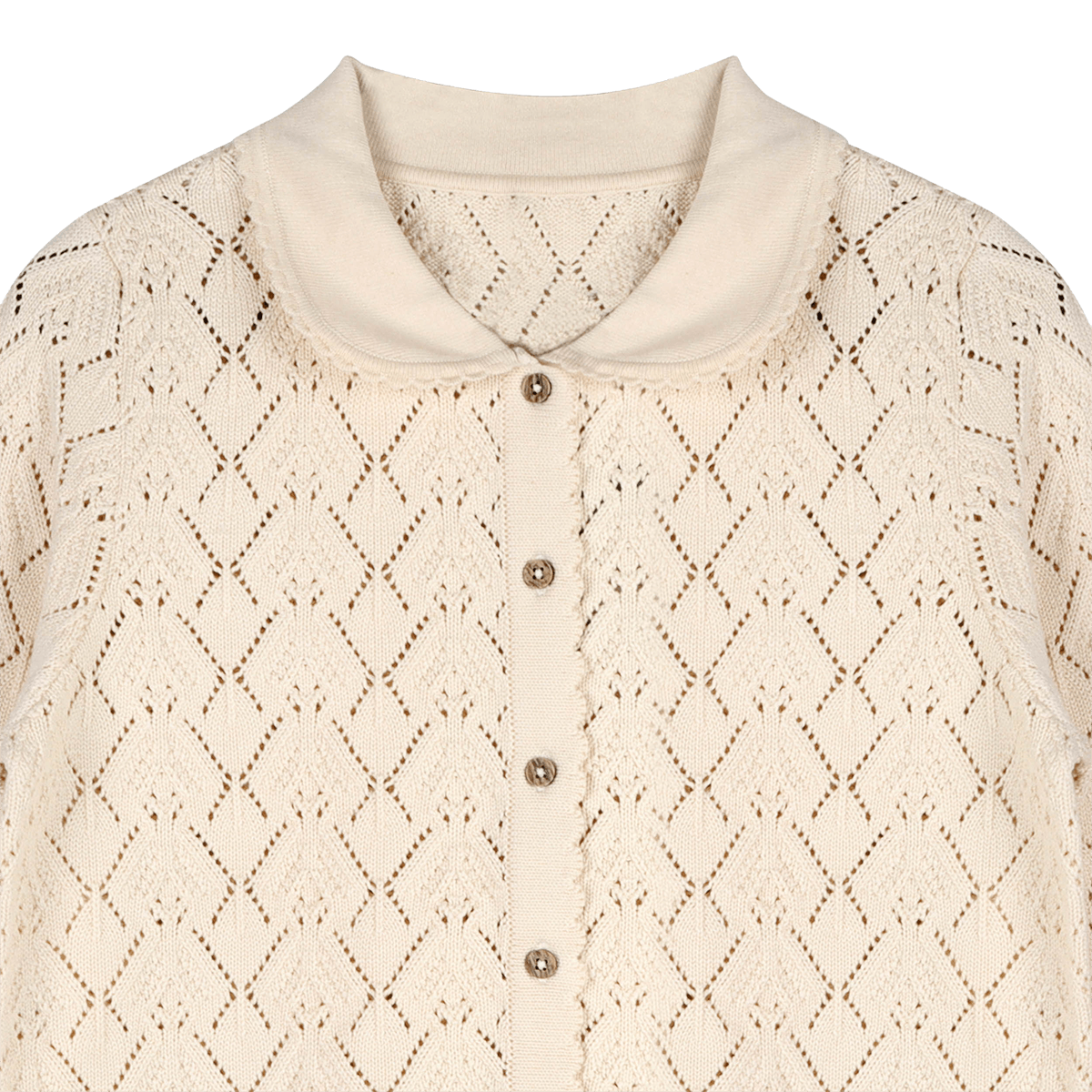 Phoebe Pointelle Knit Women's Cardigan (Organic Cotton) - Detail