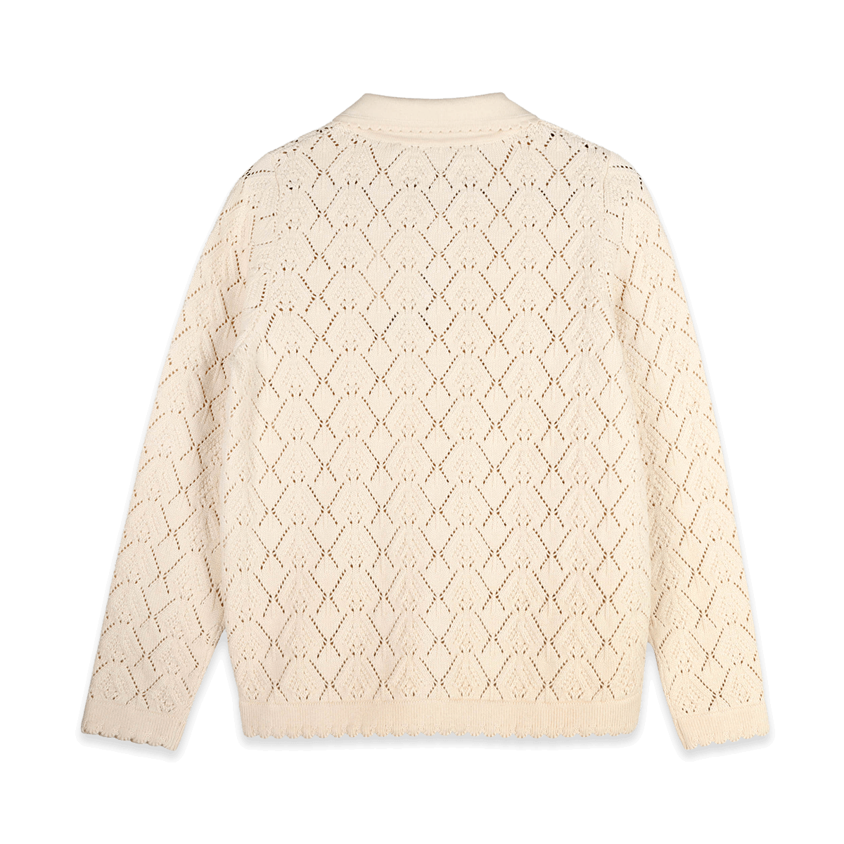 Phoebe Pointelle Knit Women's Cardigan (Organic Cotton) - Back