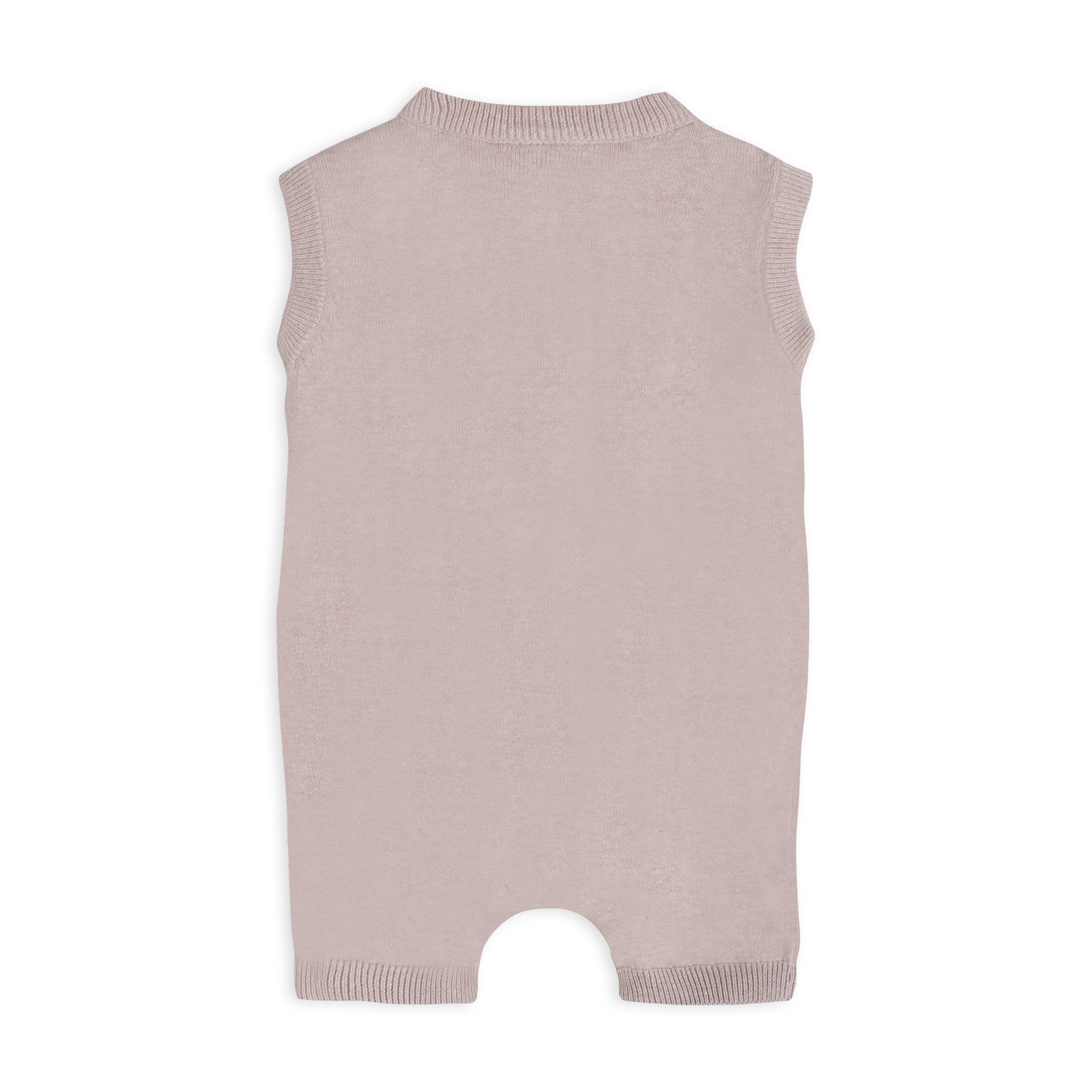 Paris Embroidered Baby Knit Romper (Organic Cotton) - Back