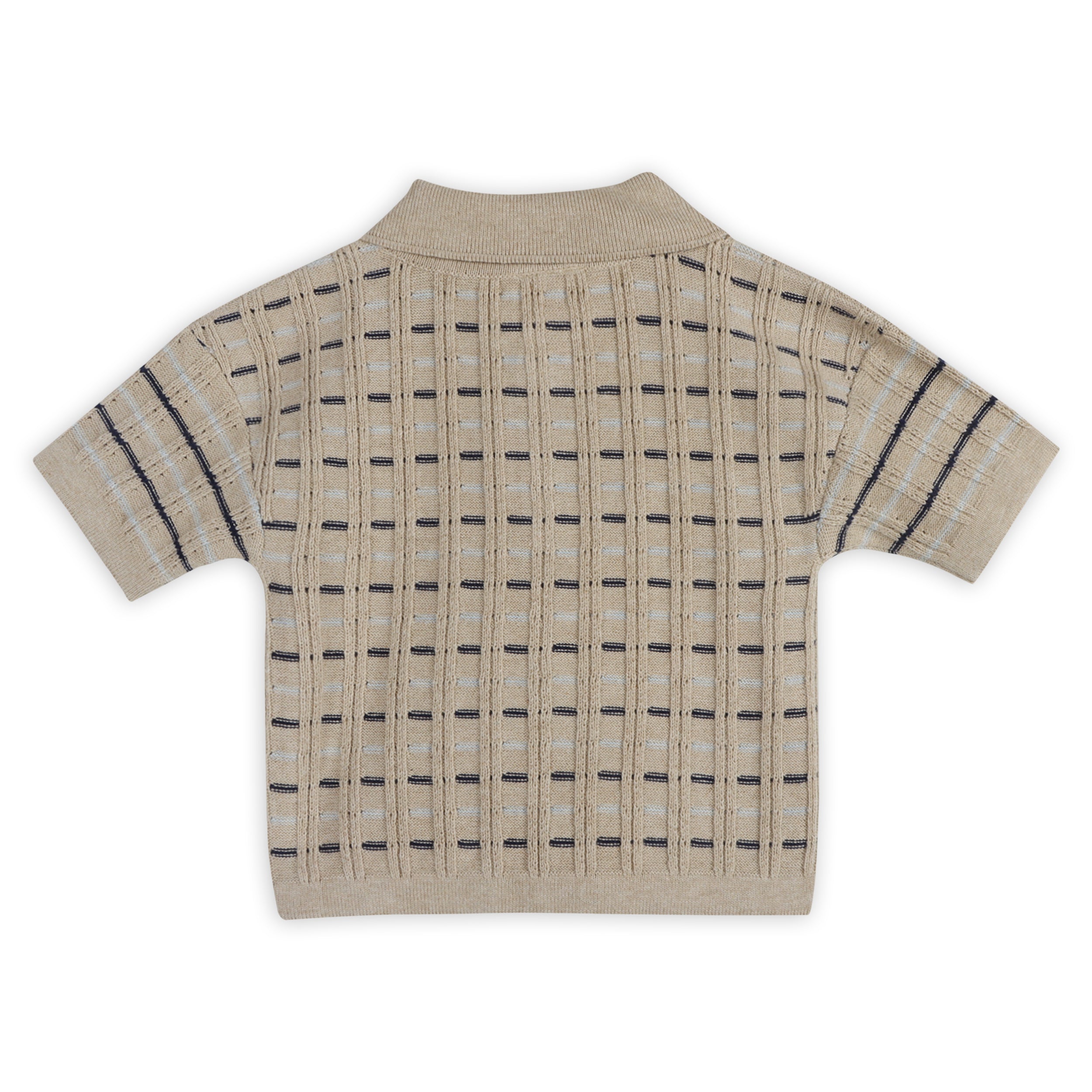 Henry Textured Baby Polo Shirt Back (Organic Cotton)