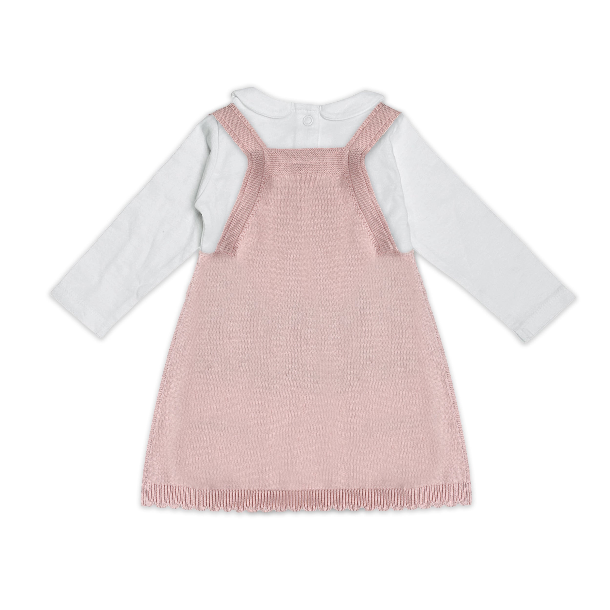 Strawberry Pocket Baby Knit Tunic Dress Back (Organic Cotton)