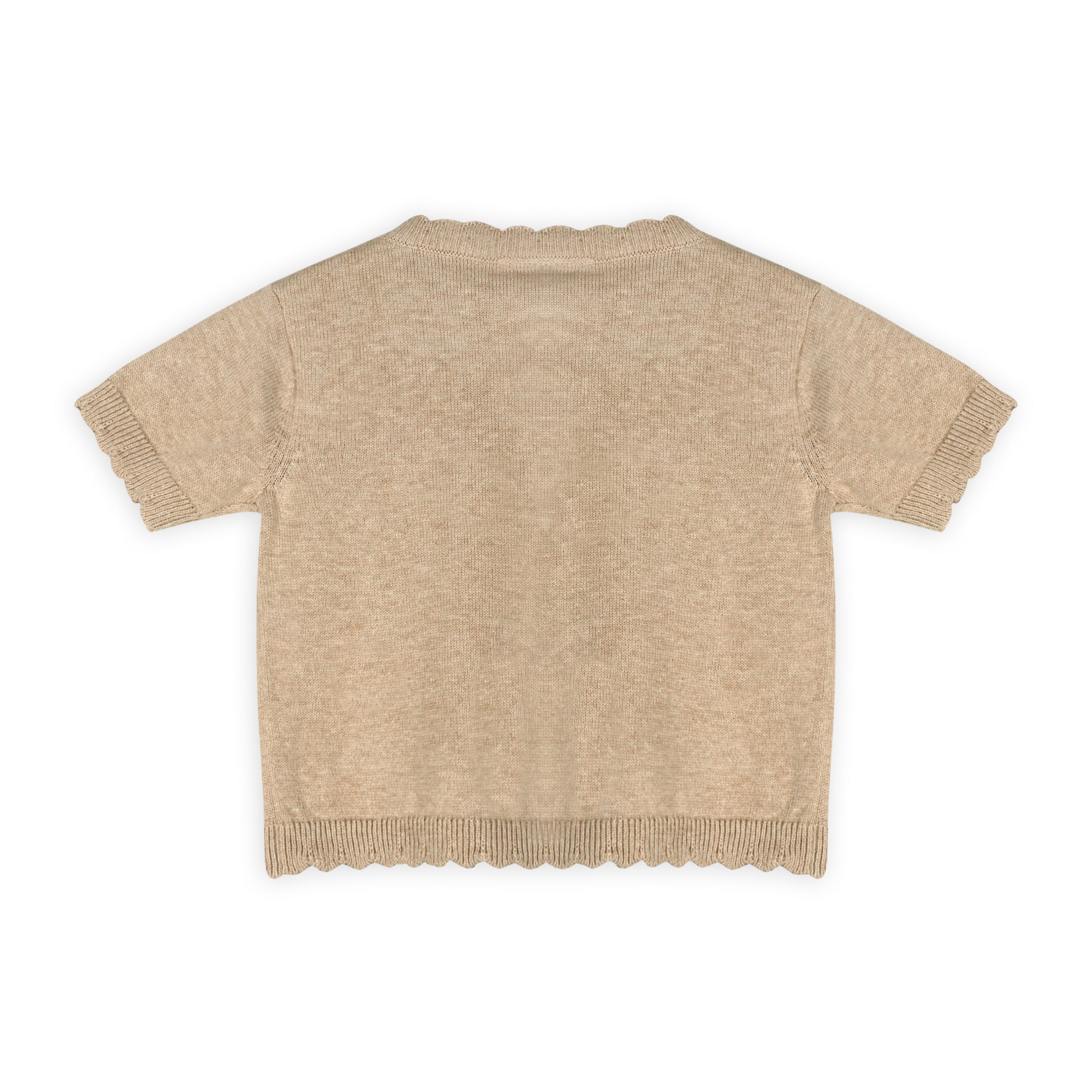 Strawberry Pocket Baby Knit Cardigan Back (Organic Cotton)