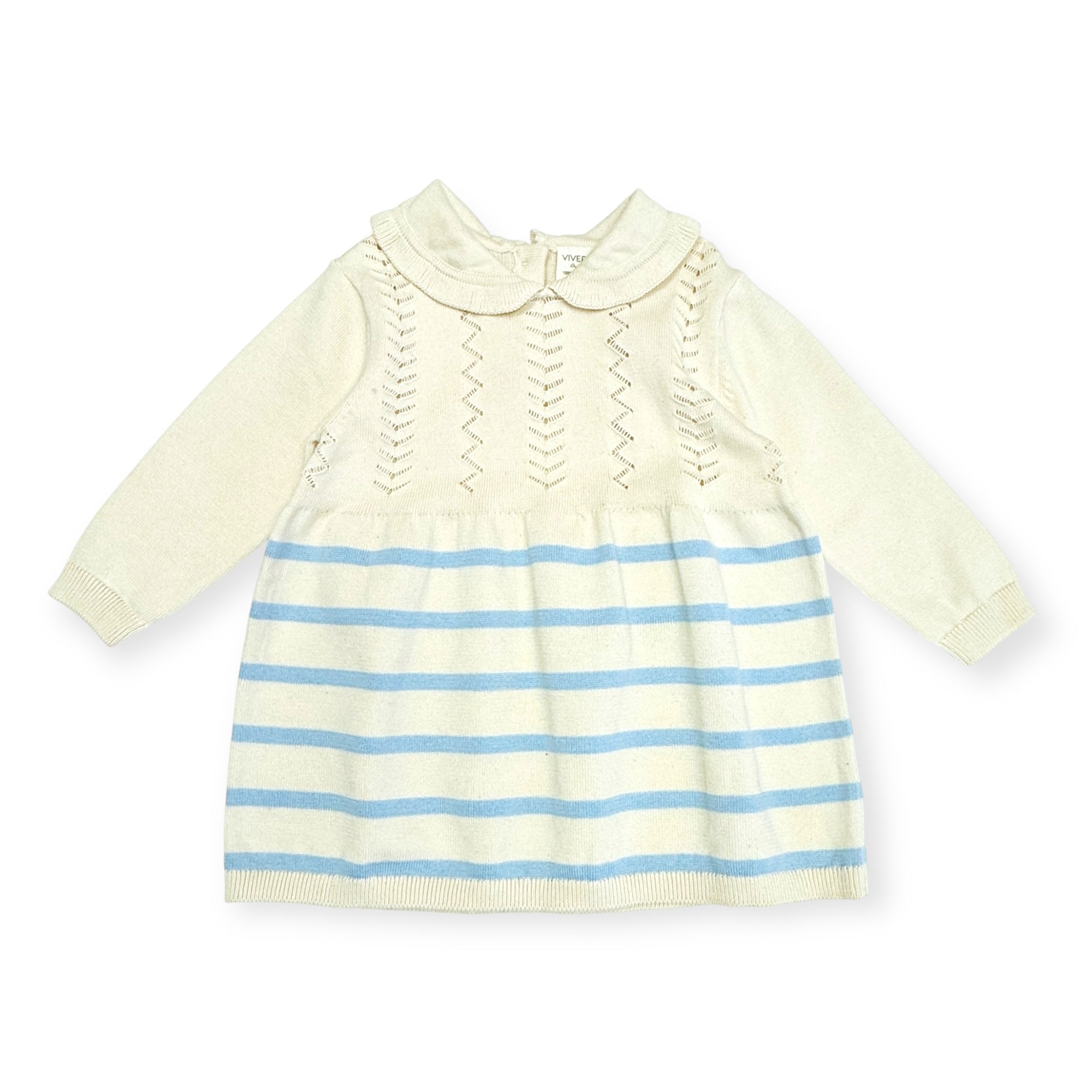 Isla Sailor Stripe Baby Sweater Knit Dress (Organic Cotton)