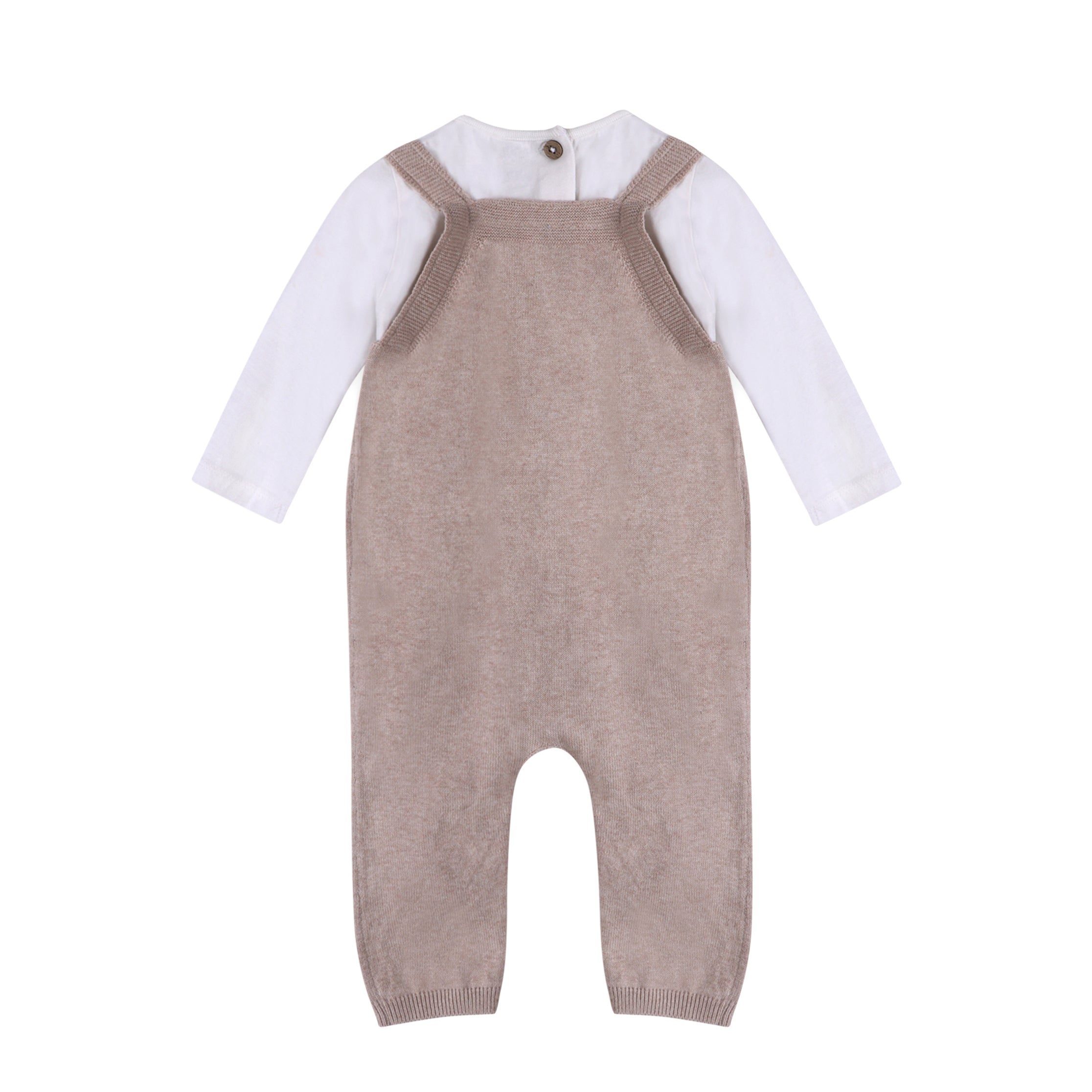 Horse Pocket Baby Knit Overall Back (Organic Cotton)
