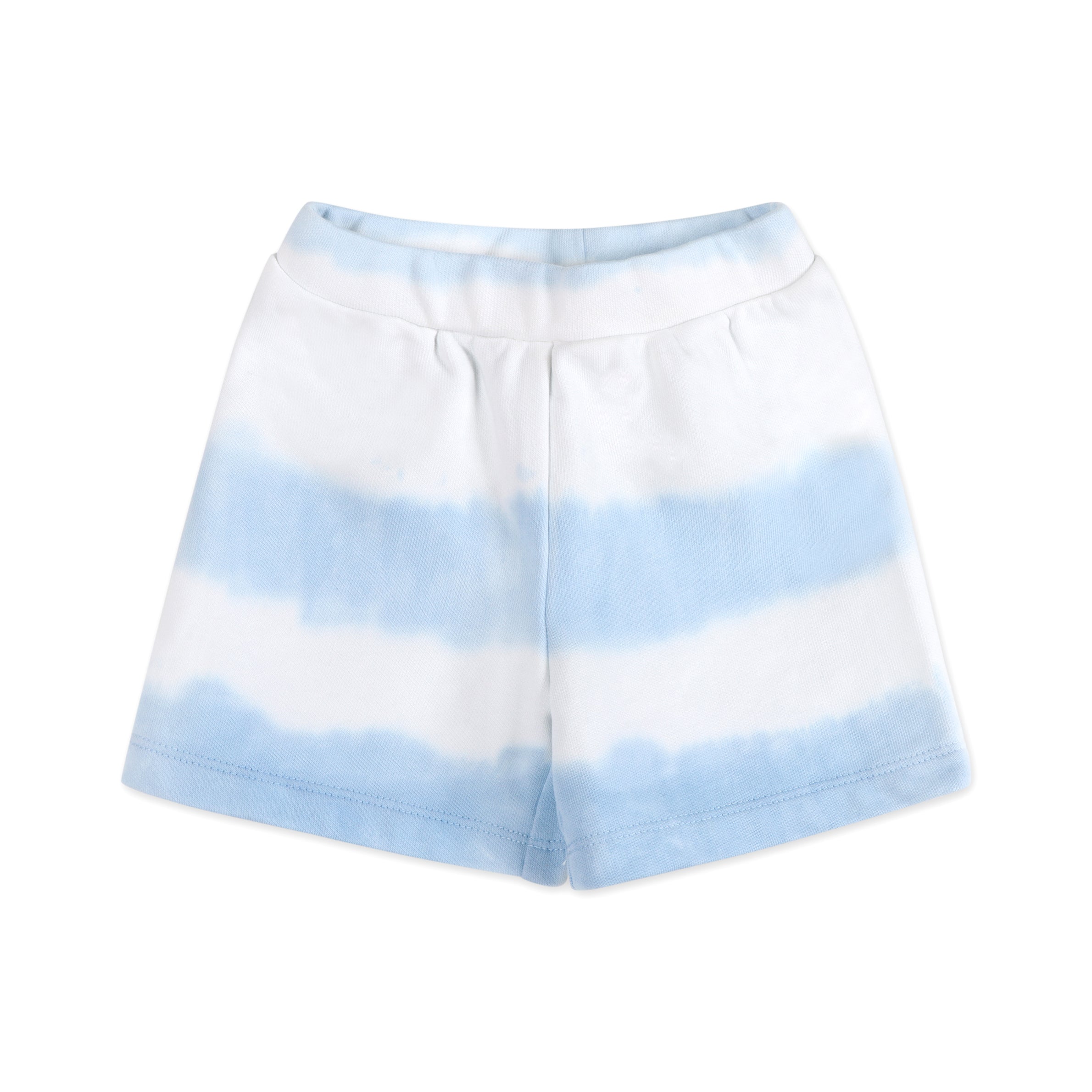 Blue Breeze Tie Dye Cozy Baby Shorts (Organic Jersey)