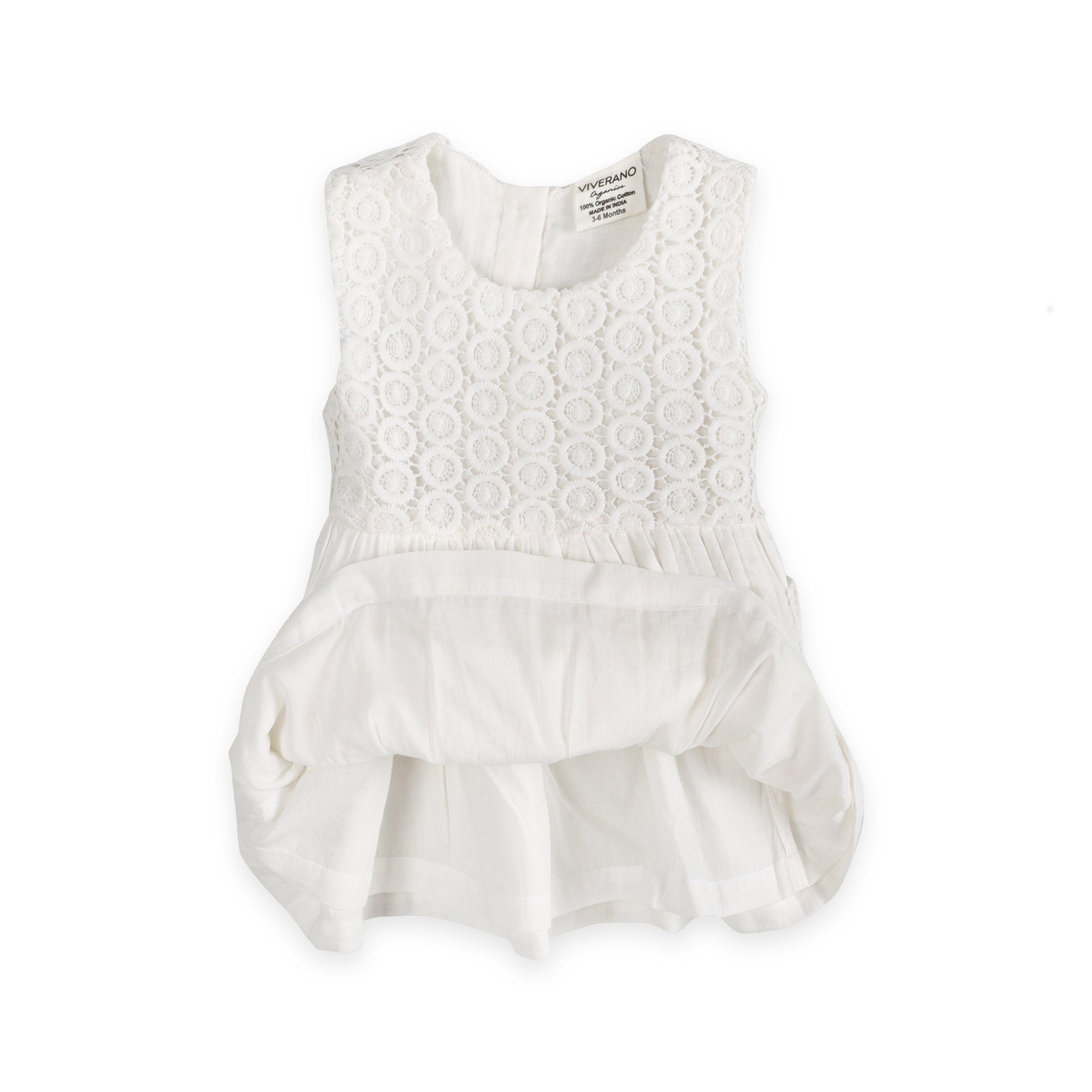 Taylor Crochet Lace Baby Dress Layer (Organic)