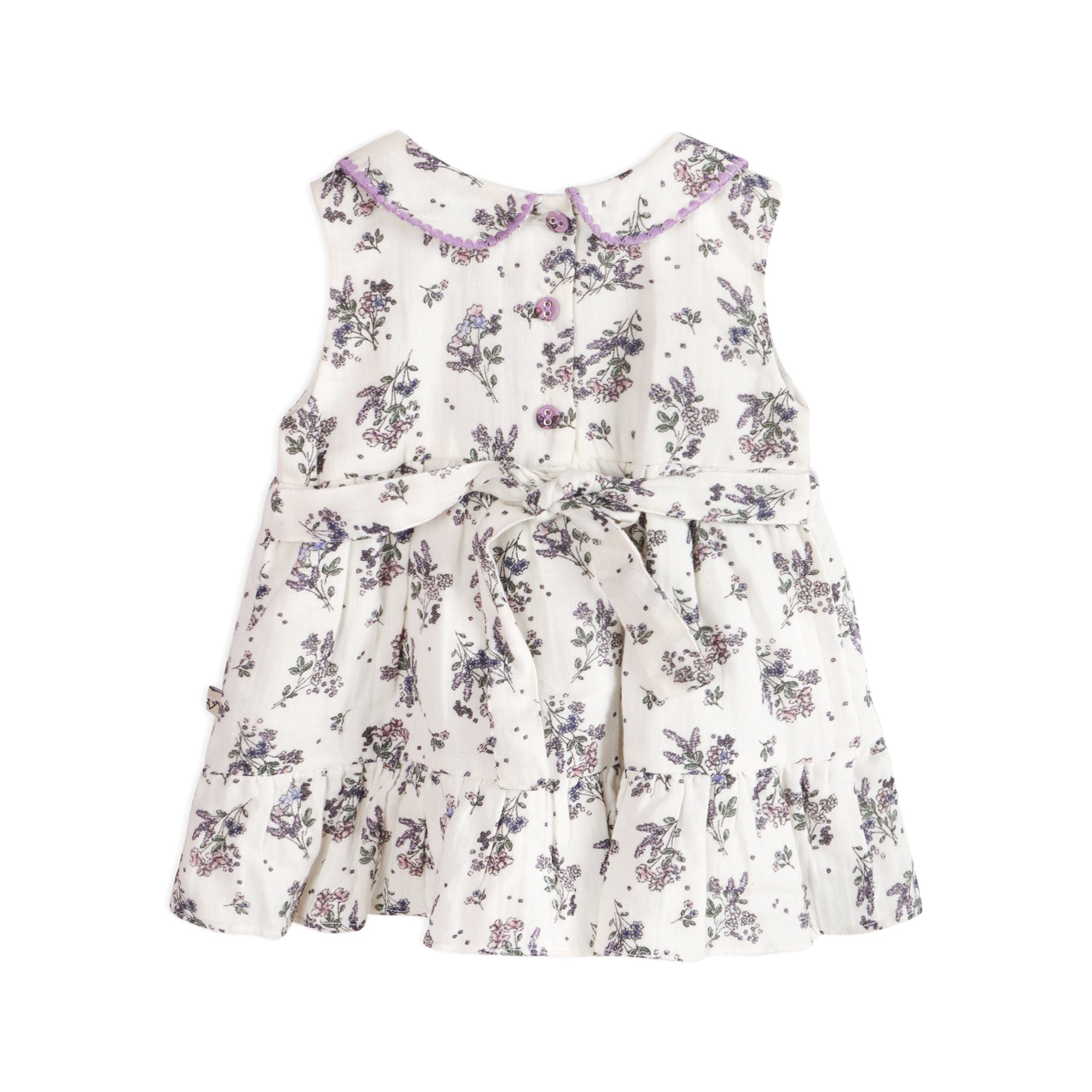 Hatti Floral Baby Dress Back (Organic)