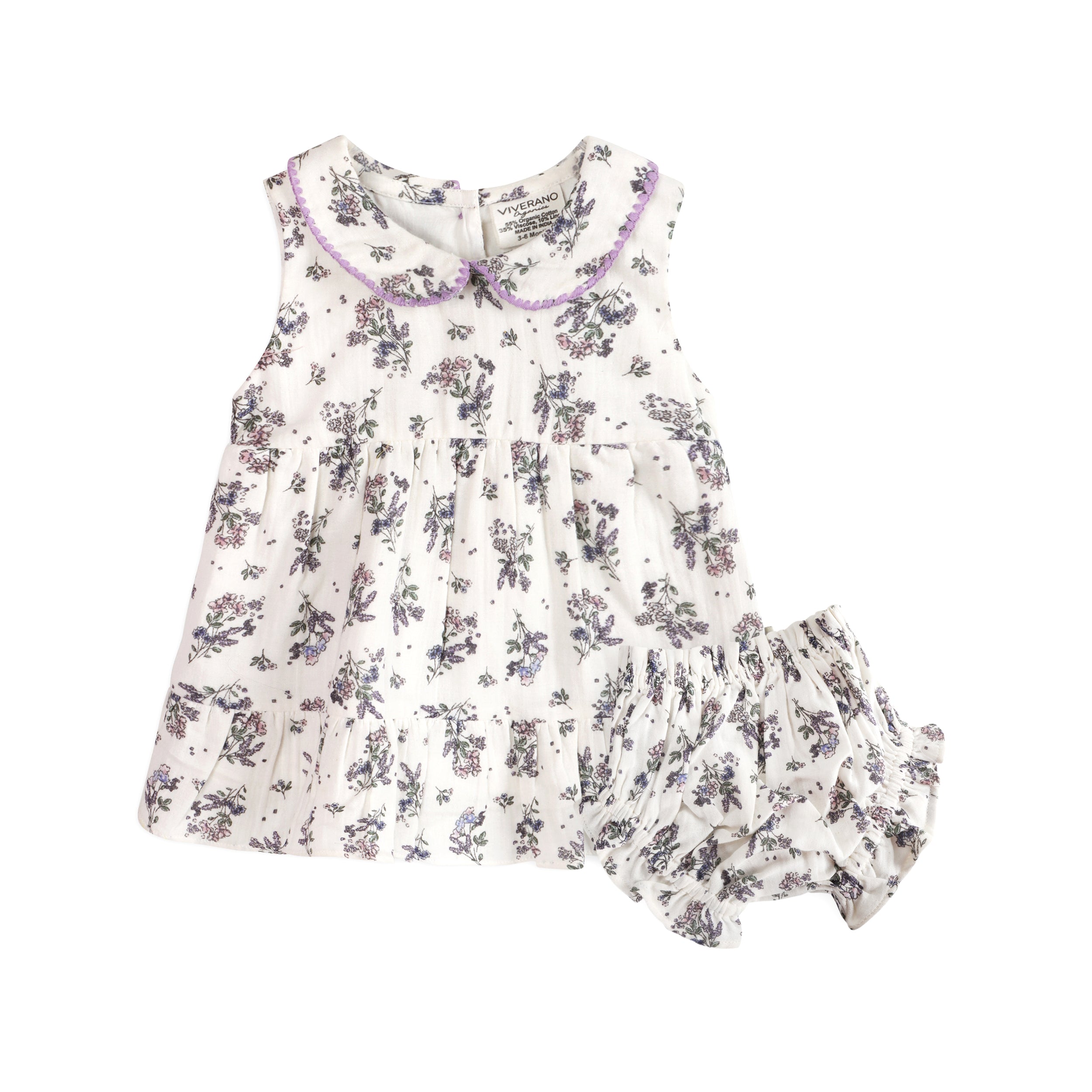 Hatti Floral Baby Dress + Bloomer (Organic)