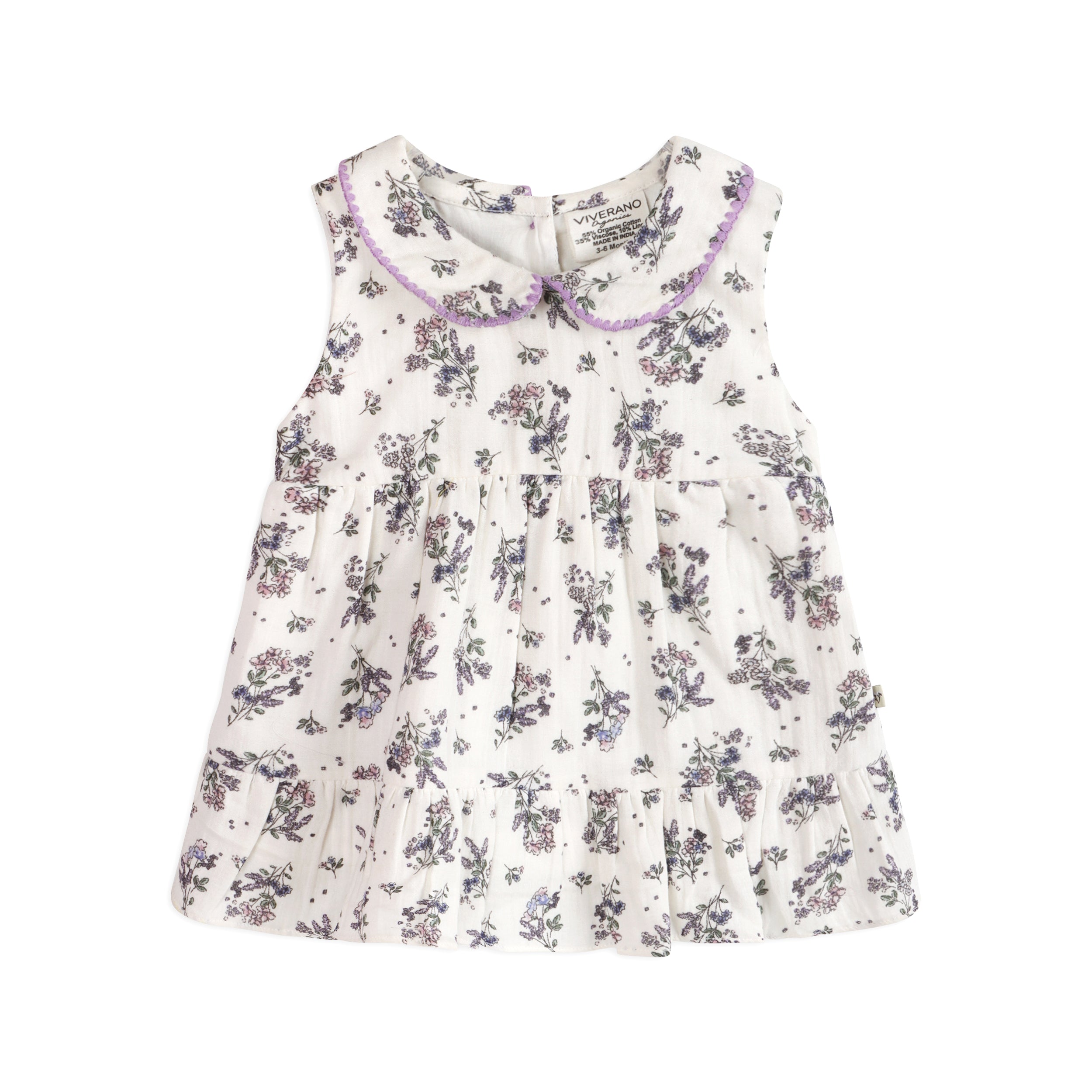 Hatti Floral Baby Dress Front (Organic)