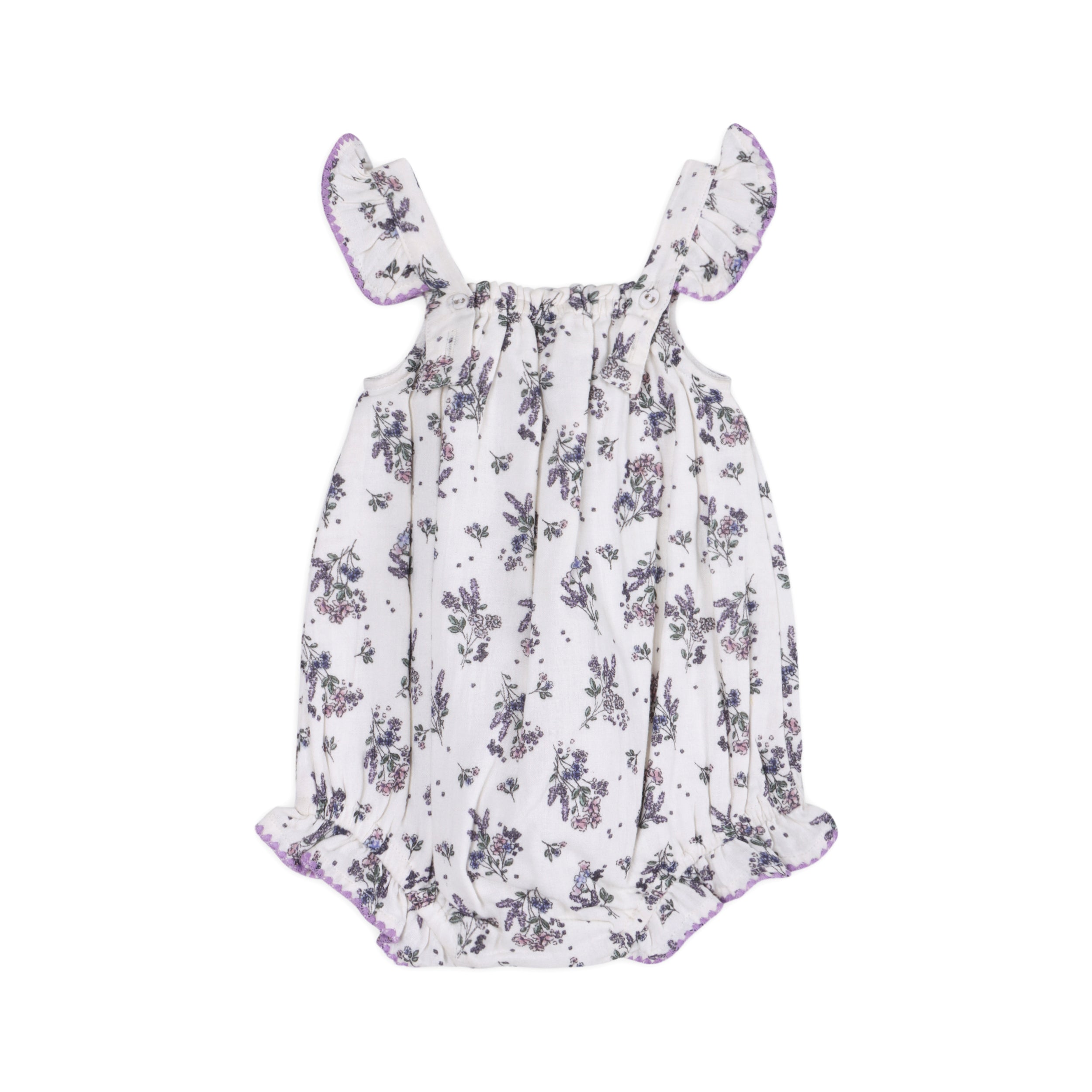 Vivian Floral Baby Romper Back (Organic)