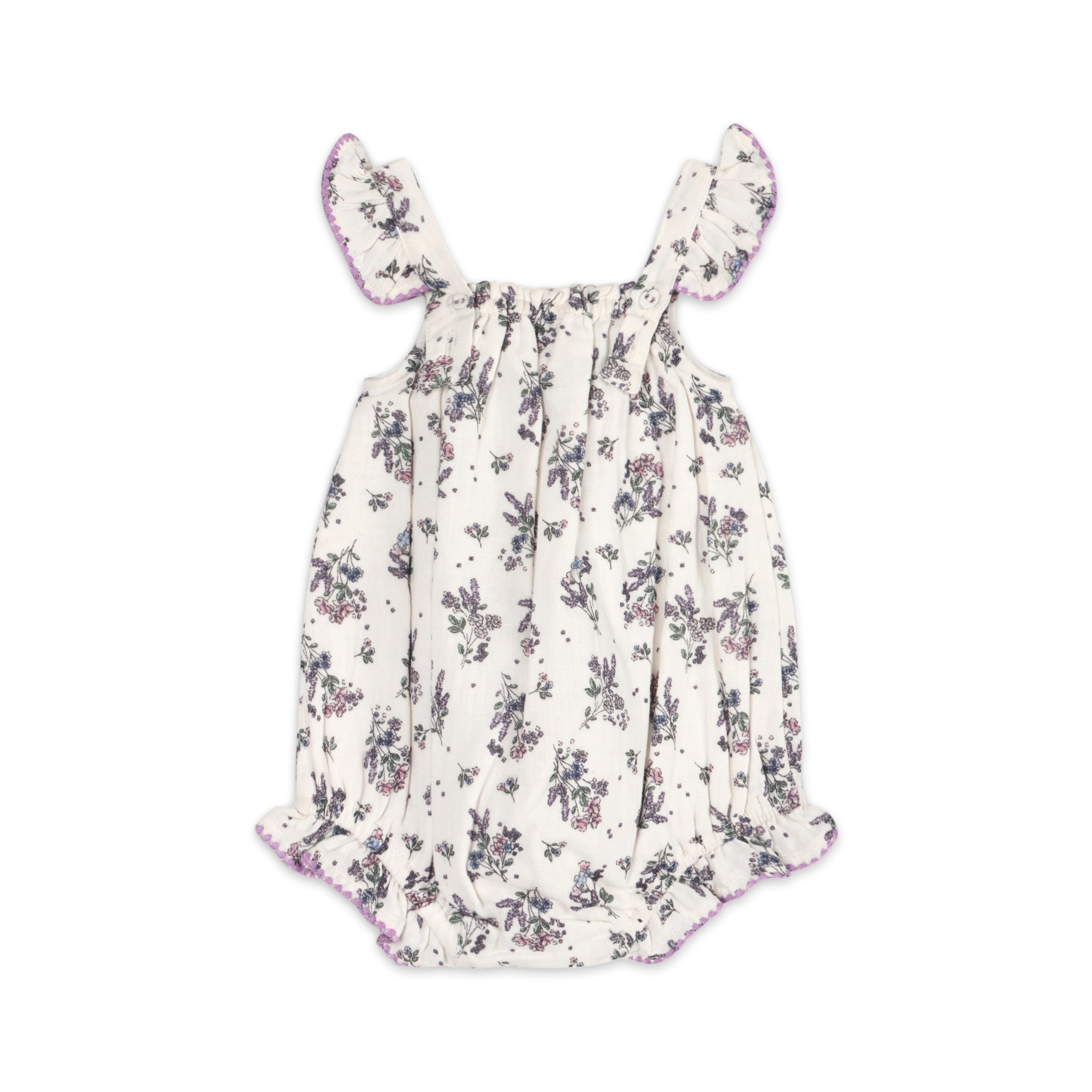 Vivian Floral Baby Romper Back (Organic)