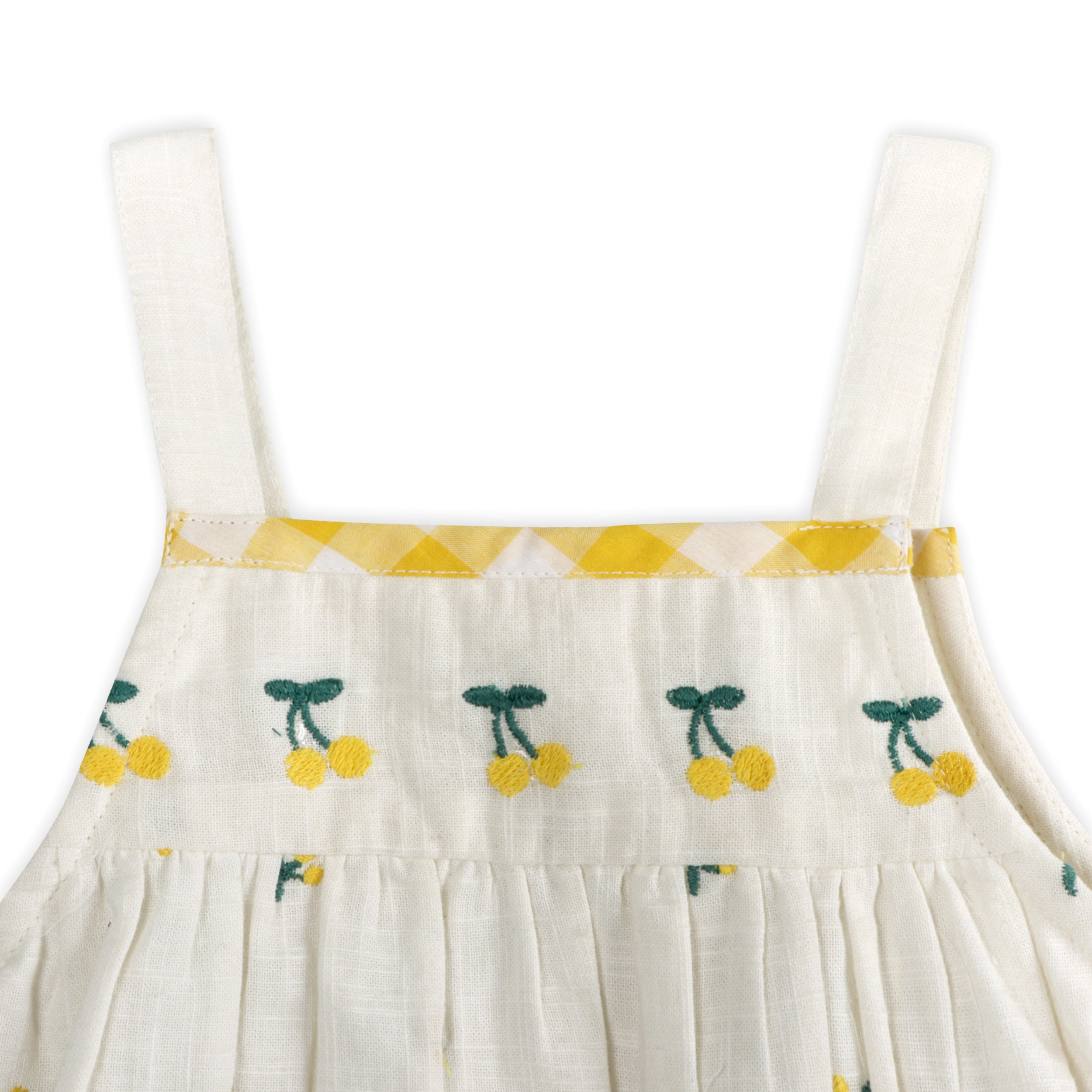 Lulu Embroidered Baby Dress Detail (Organic)
