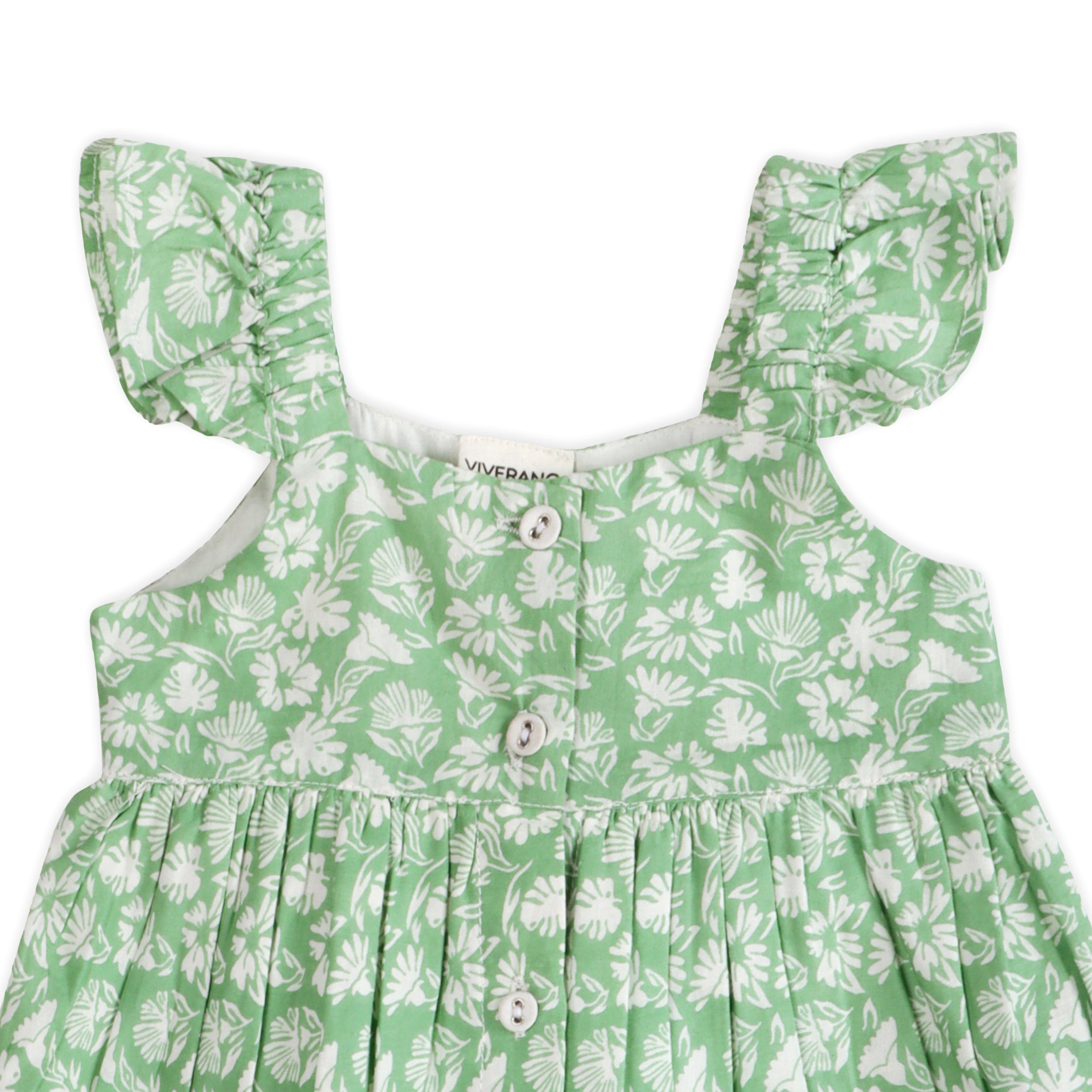 Ivy Embroidered Baby Dress Detail (Organic)