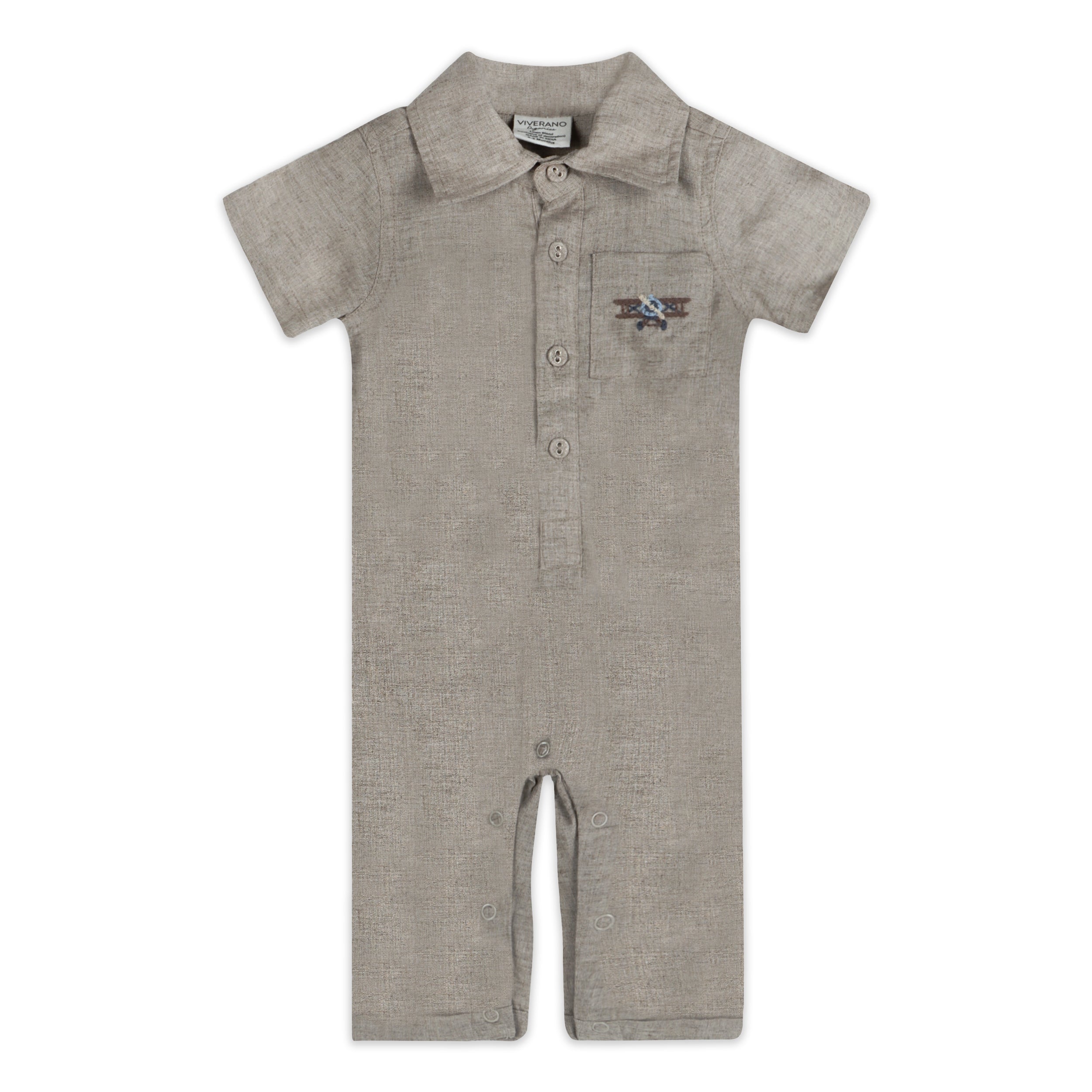 Bennett Linen Baby Romper Jumpsuit (Linen Blend)