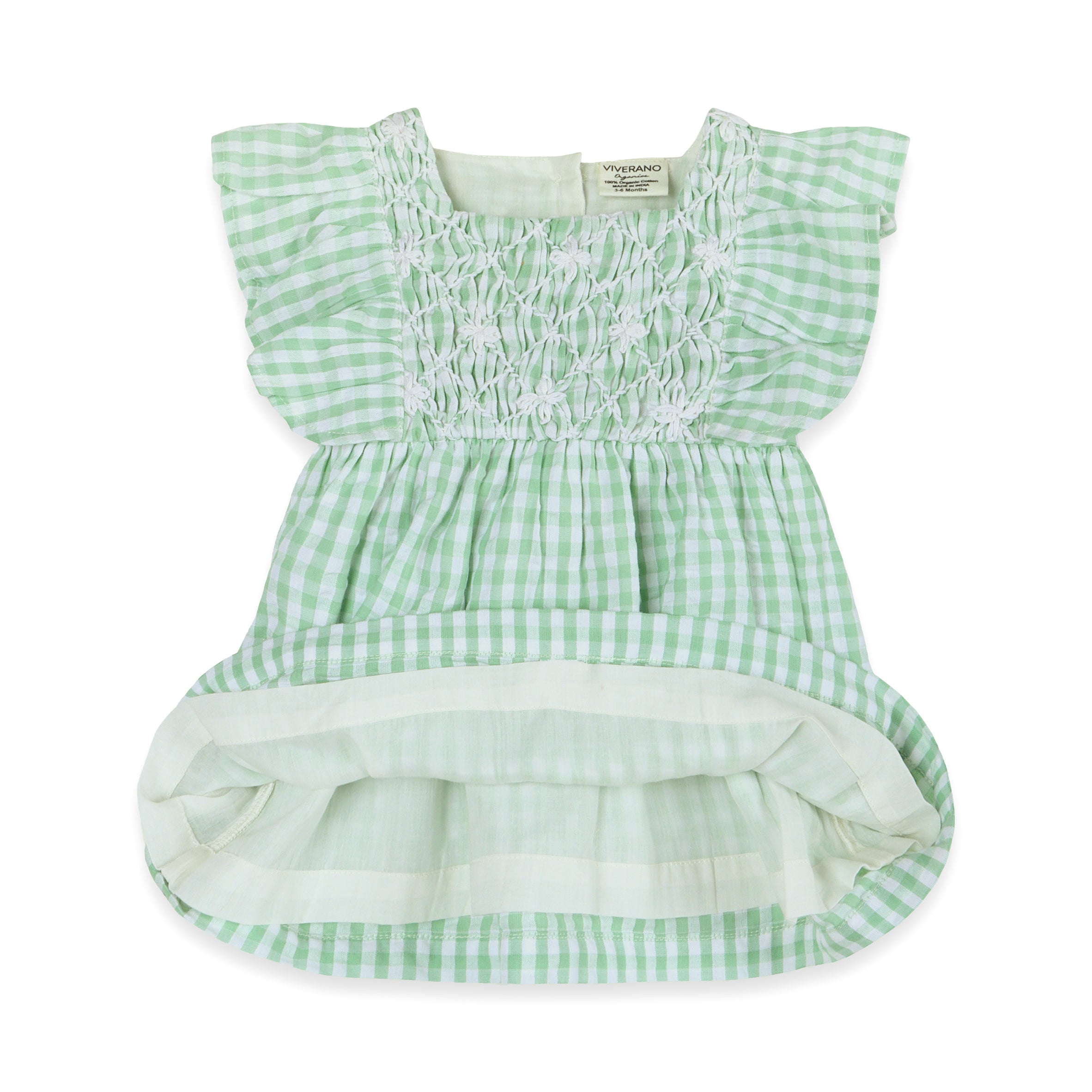 Forest Gingham Baby Dress Layer (Organic)