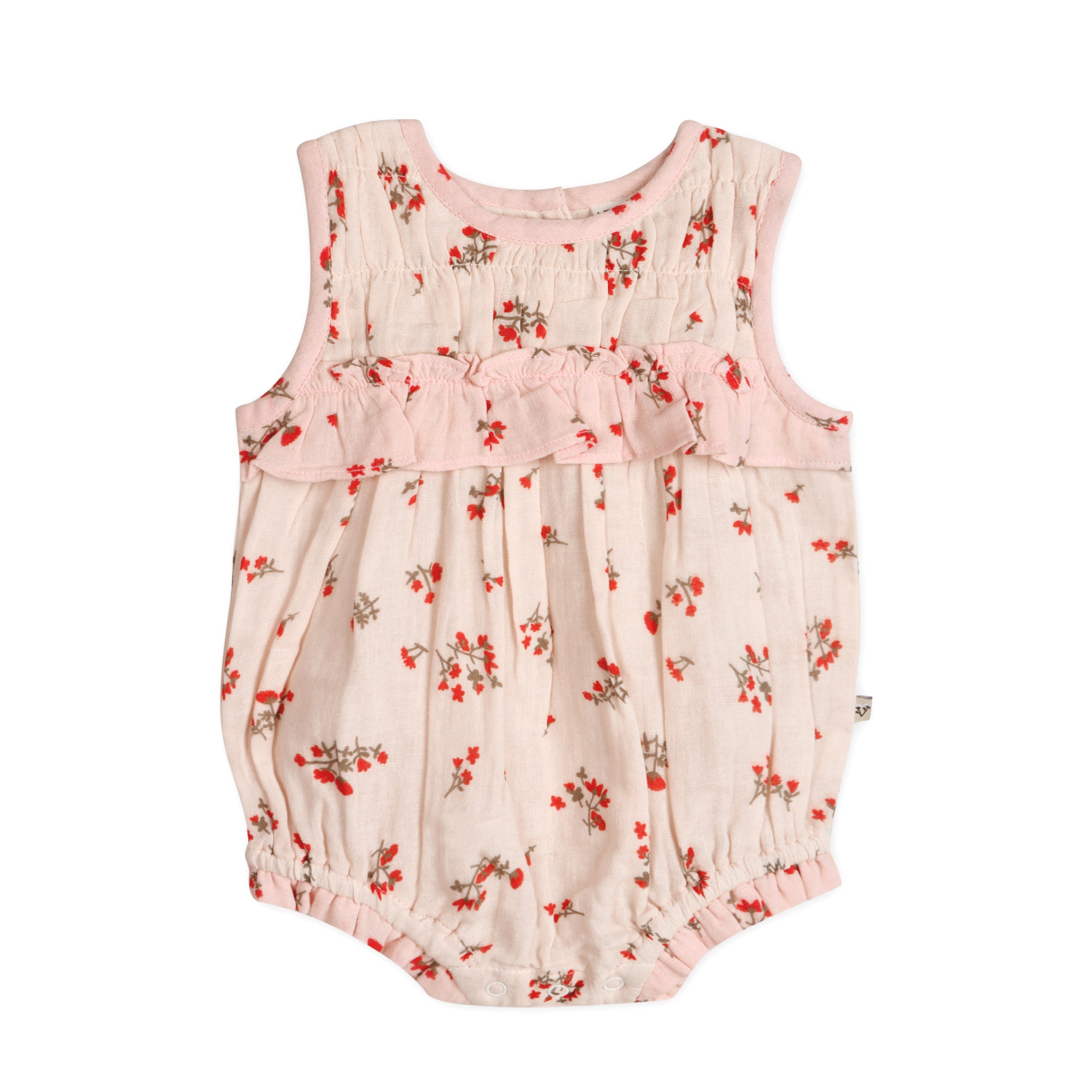 Noor Floral Baby Romper Front (Organic)