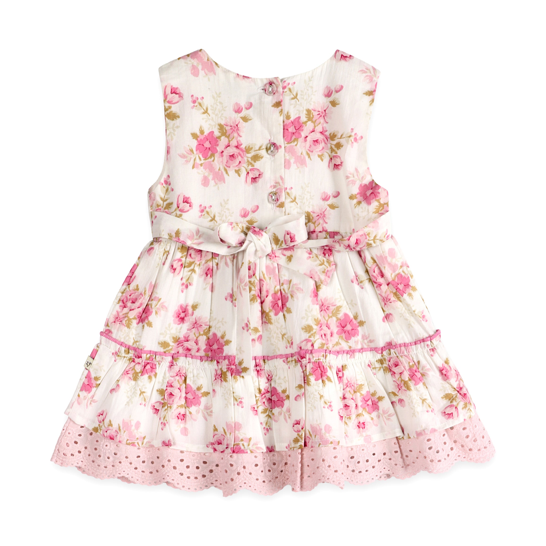 Camille Floral Baby Dress Back (Organic)
