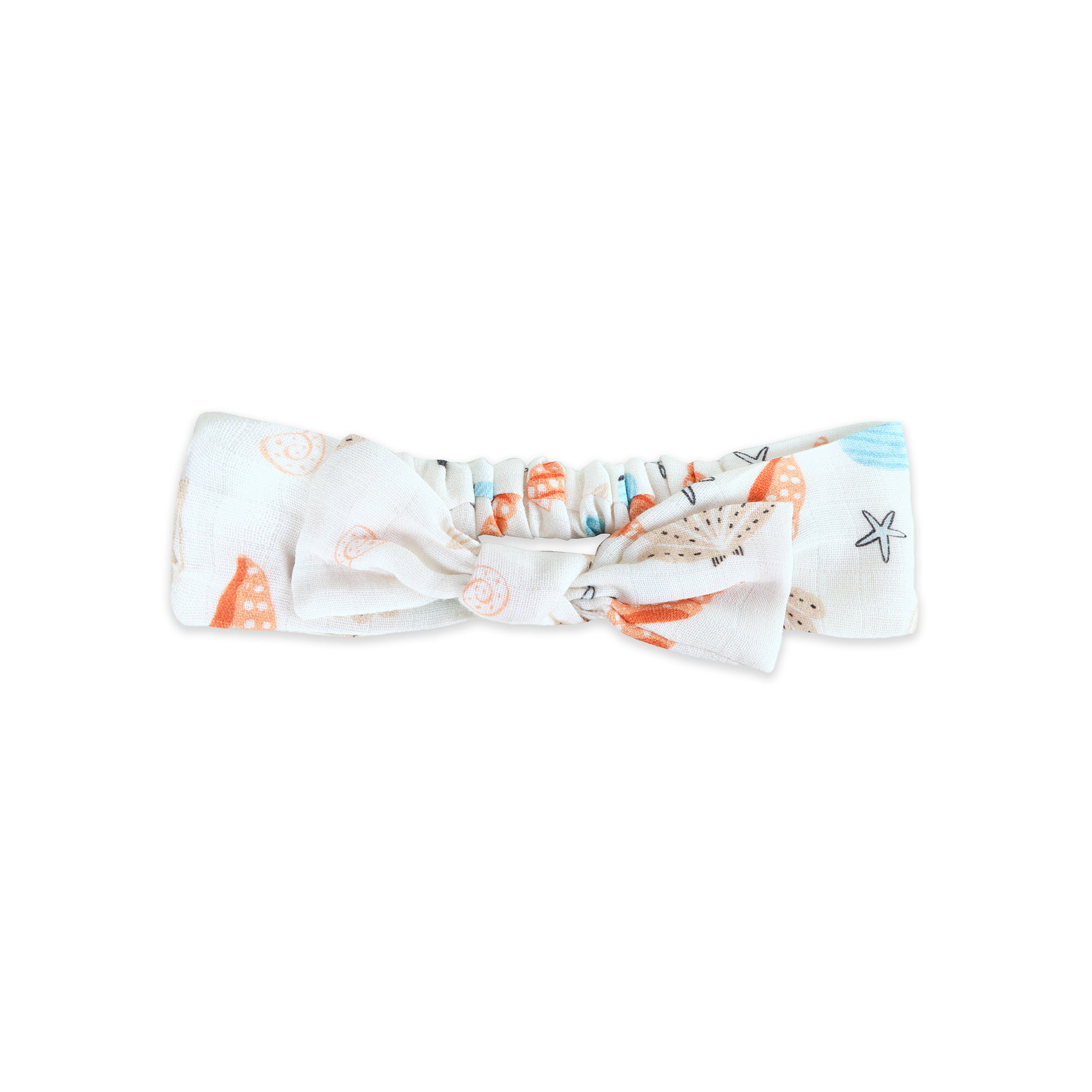 Seashell Baby Headband (Organic Muslin)