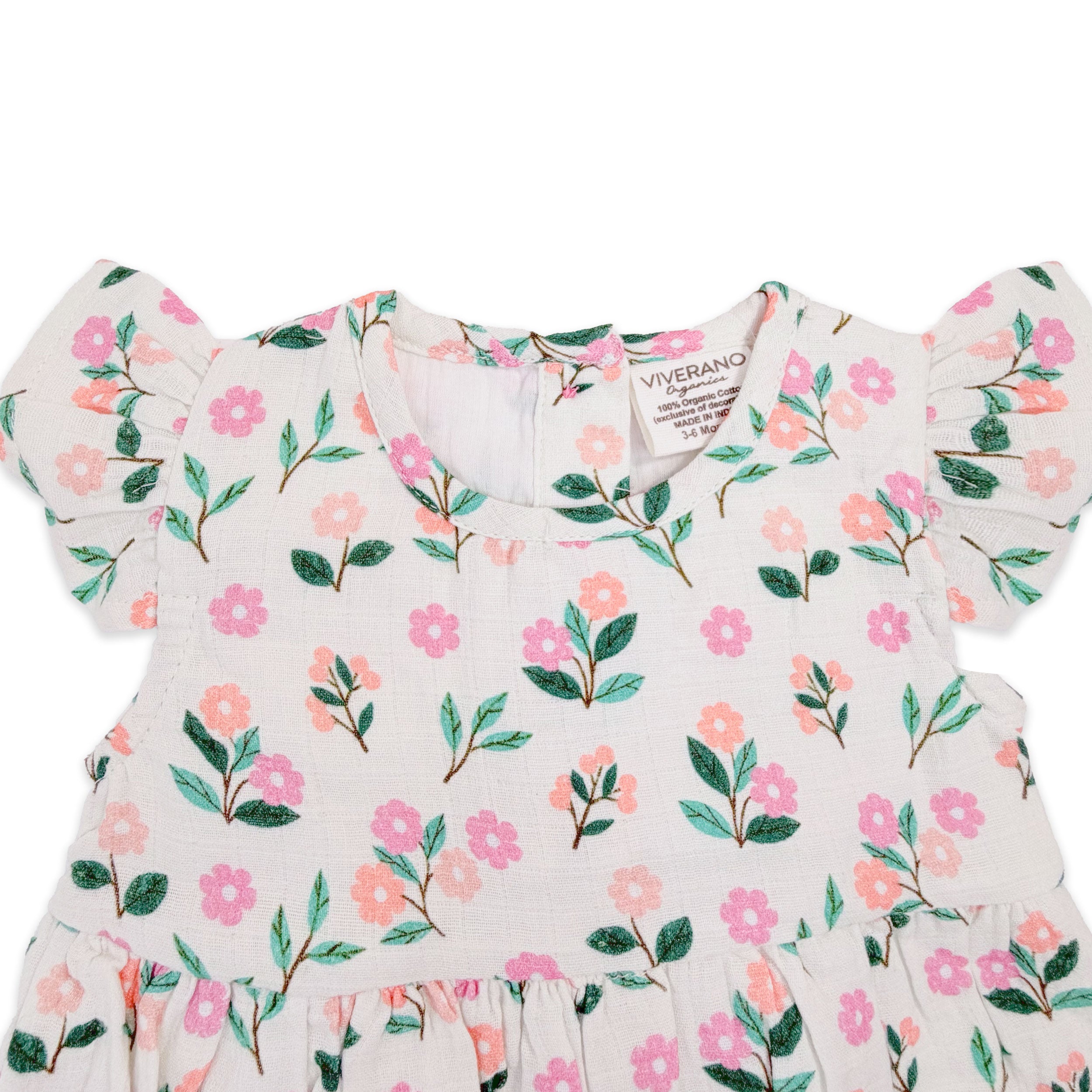 Bloom Baby Ruffle Romper + Headband (Organic Muslin) - Detail