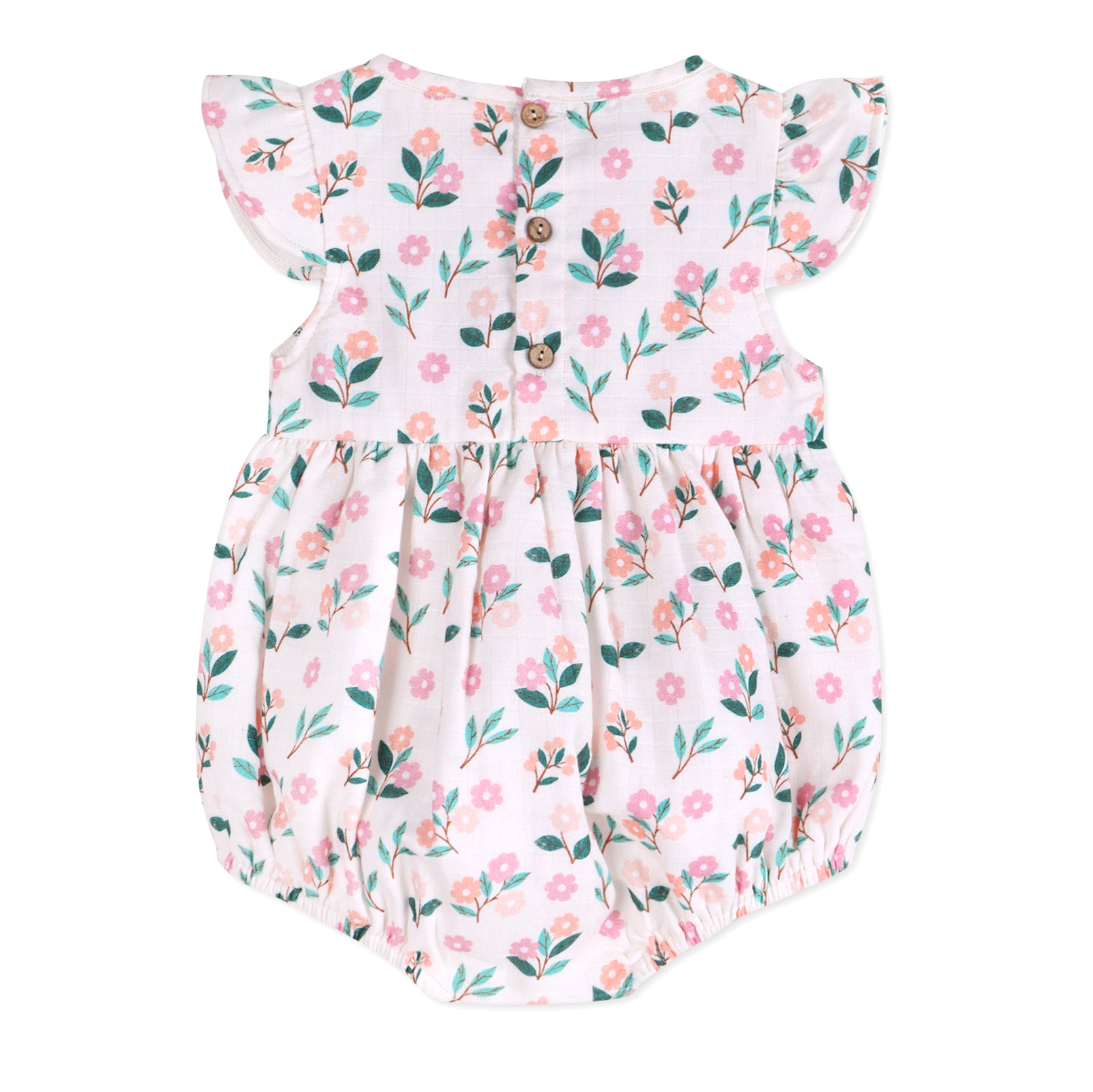 Bloom Baby Ruffle Romper Back (Organic Muslin)