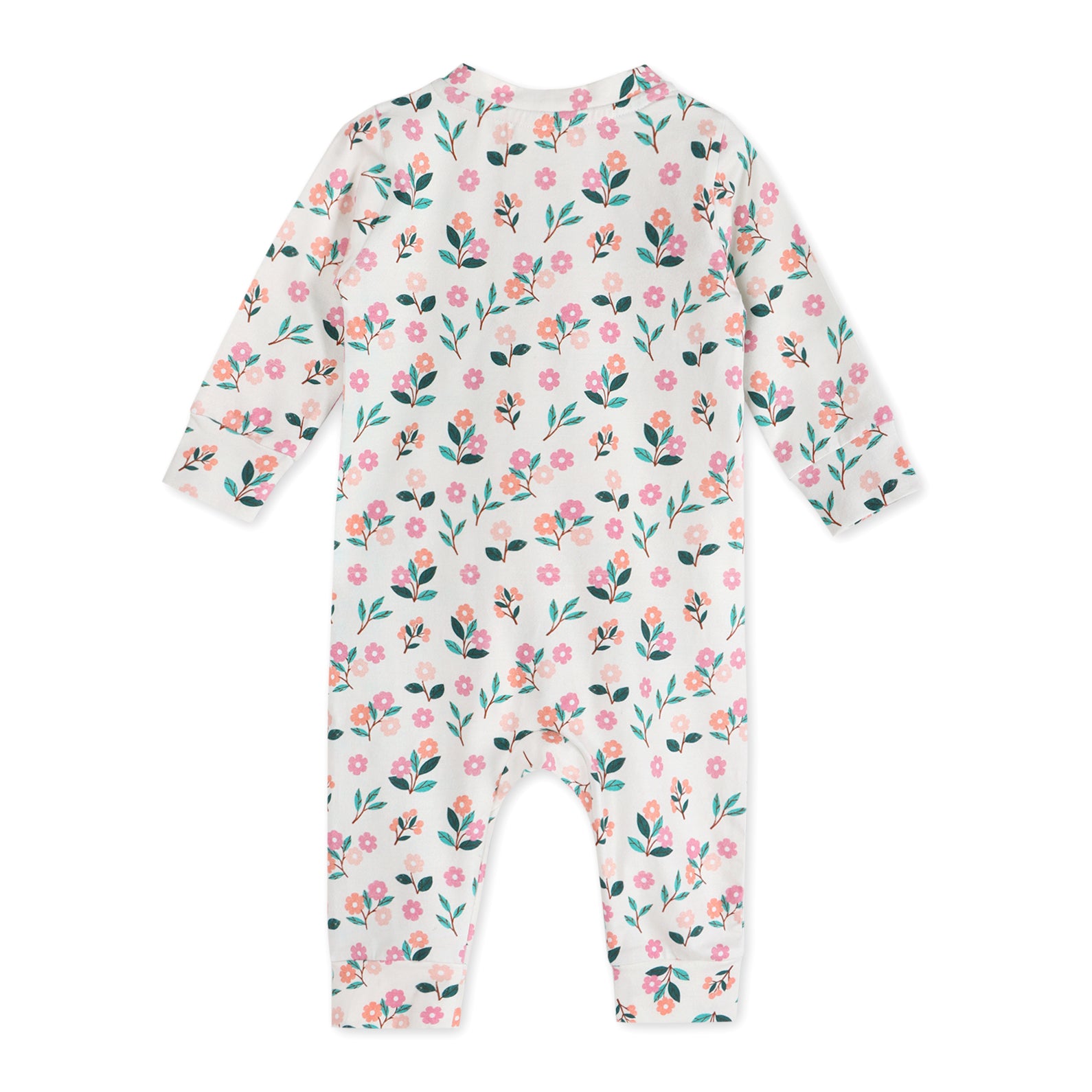 Bloom Baby Ruffle Zipper Jumpsuit Back (Organic Jersey)