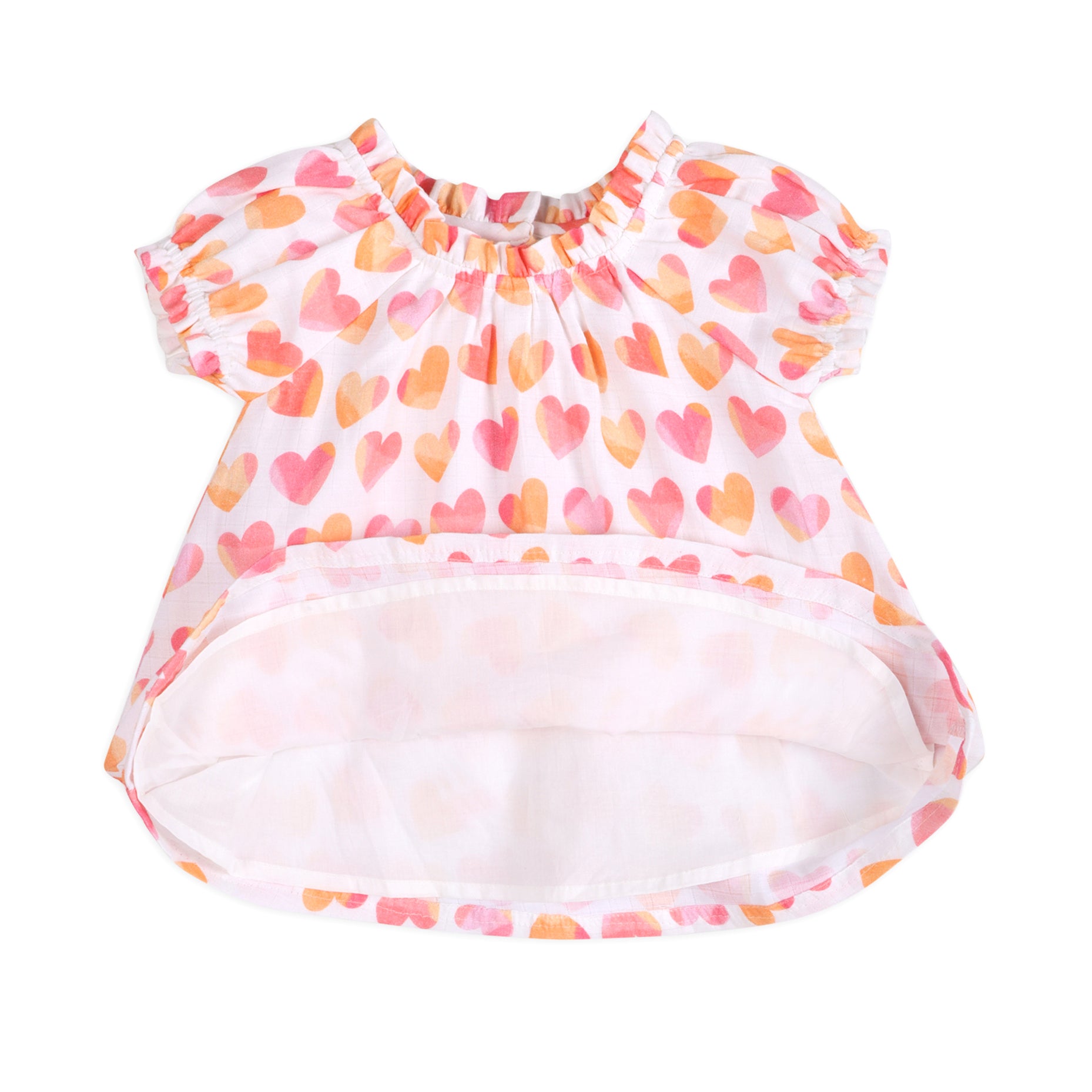 Hearts Baby Dress Layer (Organic Muslin)