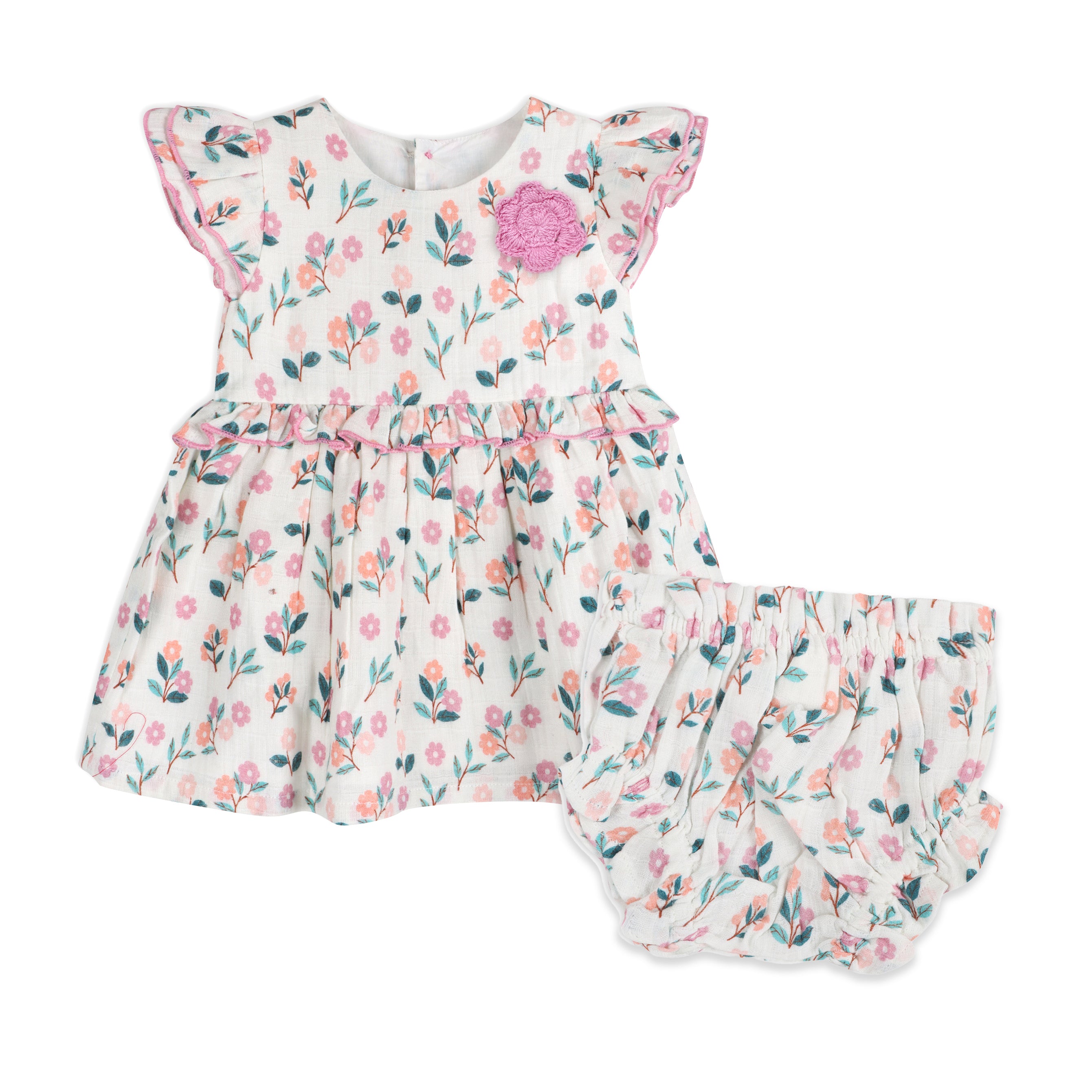 Bloom Baby Dress + Bloomer (Organic Muslin)