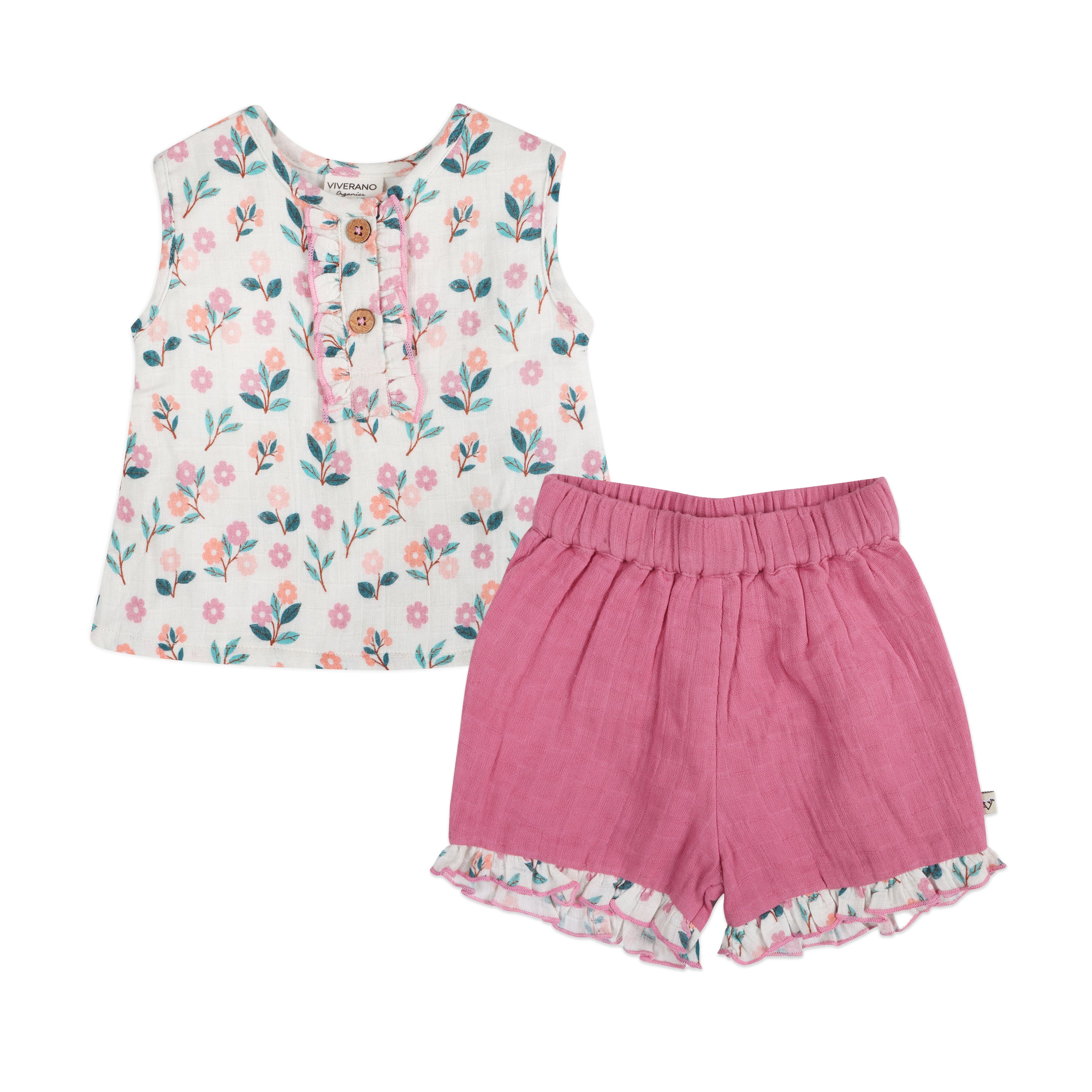 Bloom Baby Top + Shorts (Organic Muslin)