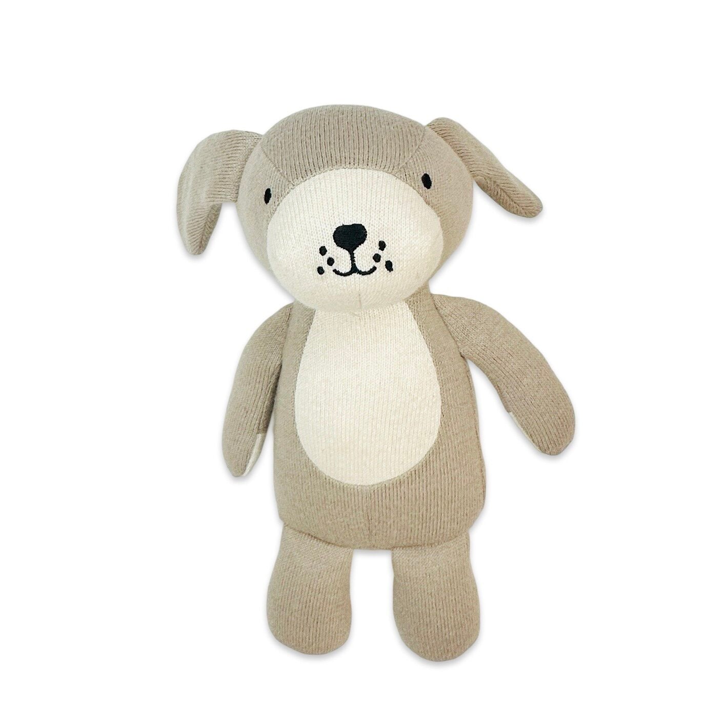 Rocky Lil Dog Knit Stuffed Animal Soft Baby Toy (Organic Cotton)