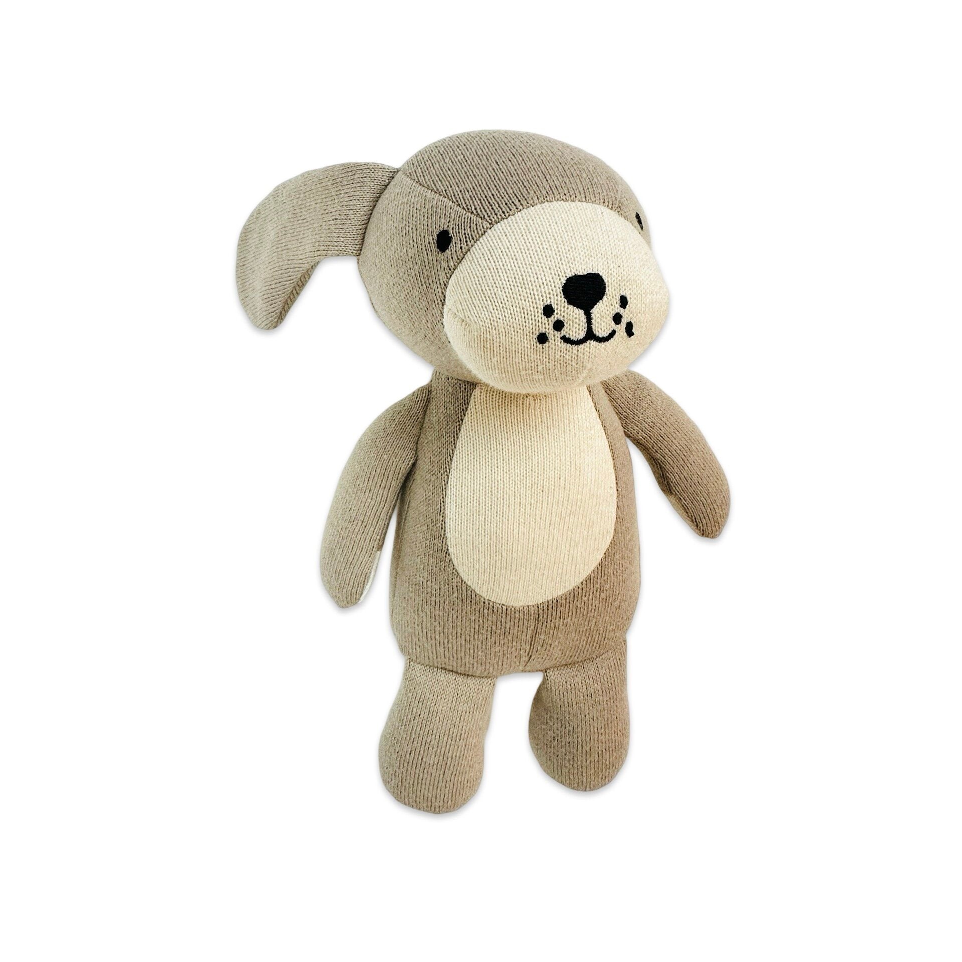 Rocky Lil Dog Knit Stuffed Animal Soft Baby Toy (Organic Cotton)