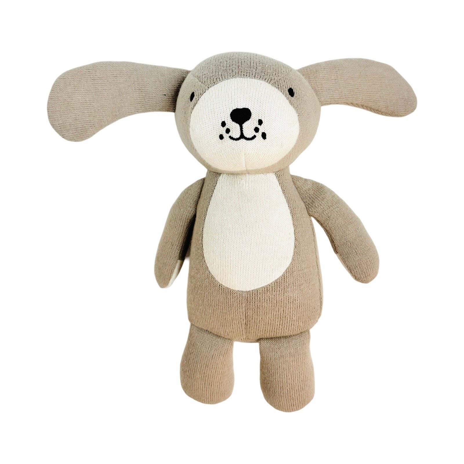 Rocky Lil Dog Knit Stuffed Animal Soft Baby Toy (Organic Cotton)