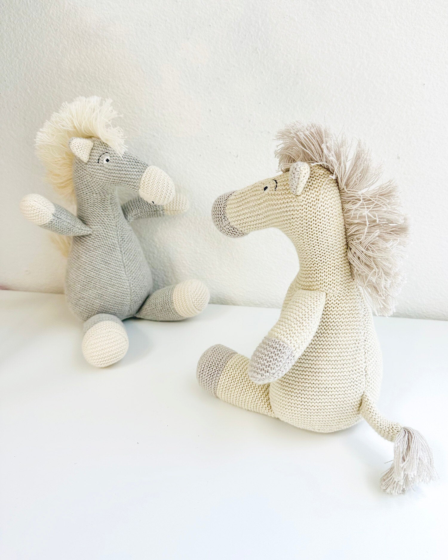 Horse Knit Stuffed Animal Toy (Organic Cotton)