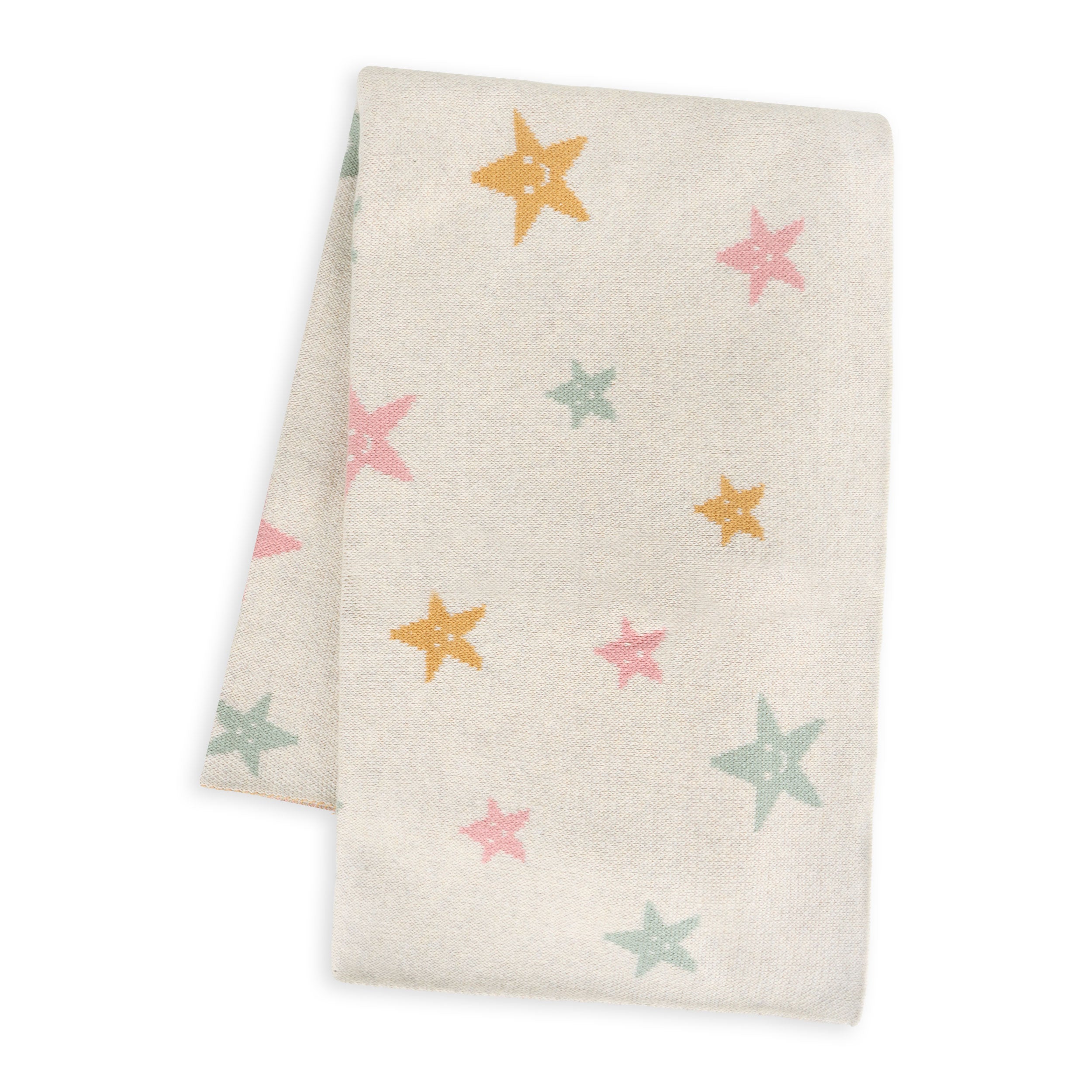 Stars - Jacquard Knit Baby Blanket & Lovey Gift SET (Organic)