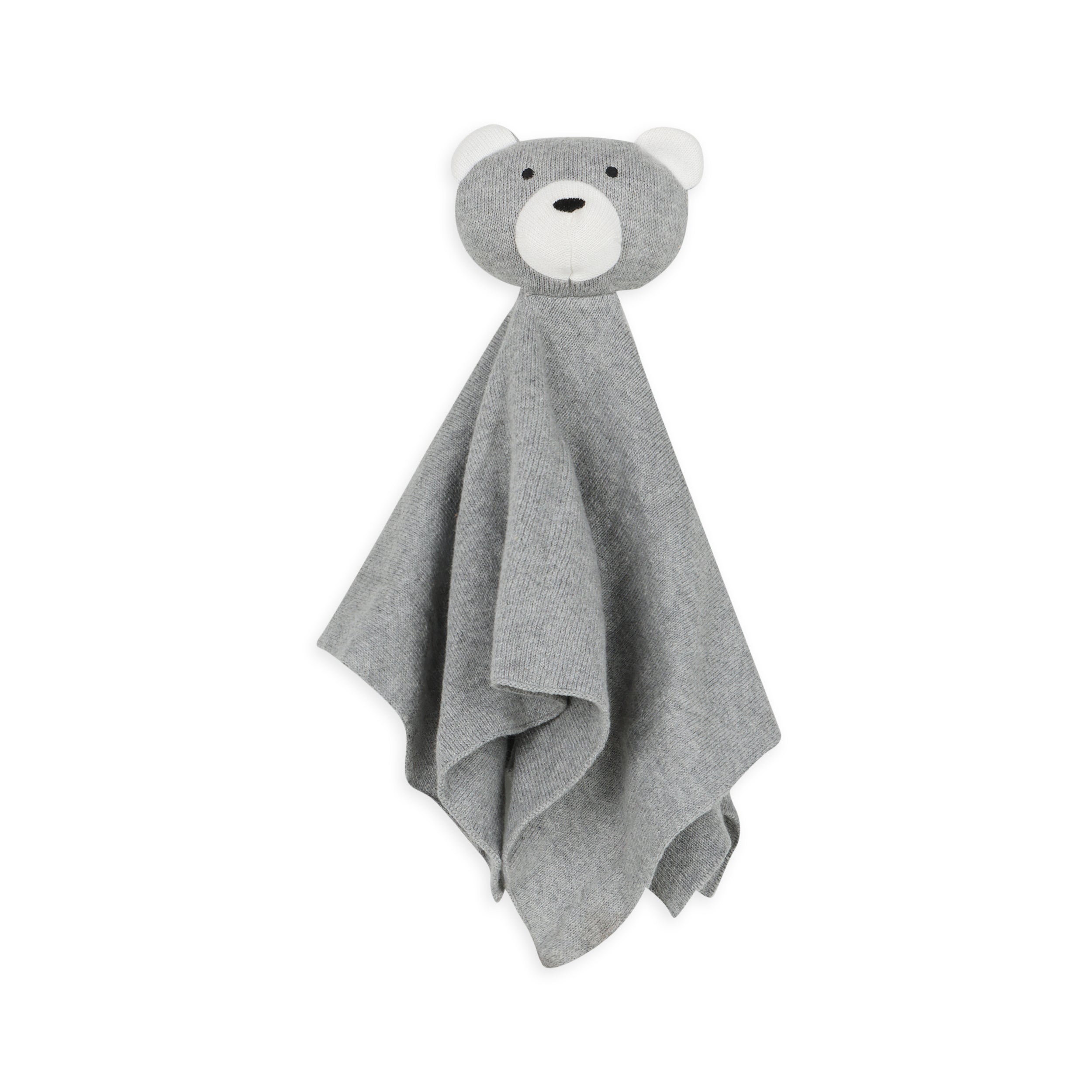 Viverano gray bear plush organic baby lovey blanket soft comfort security toy