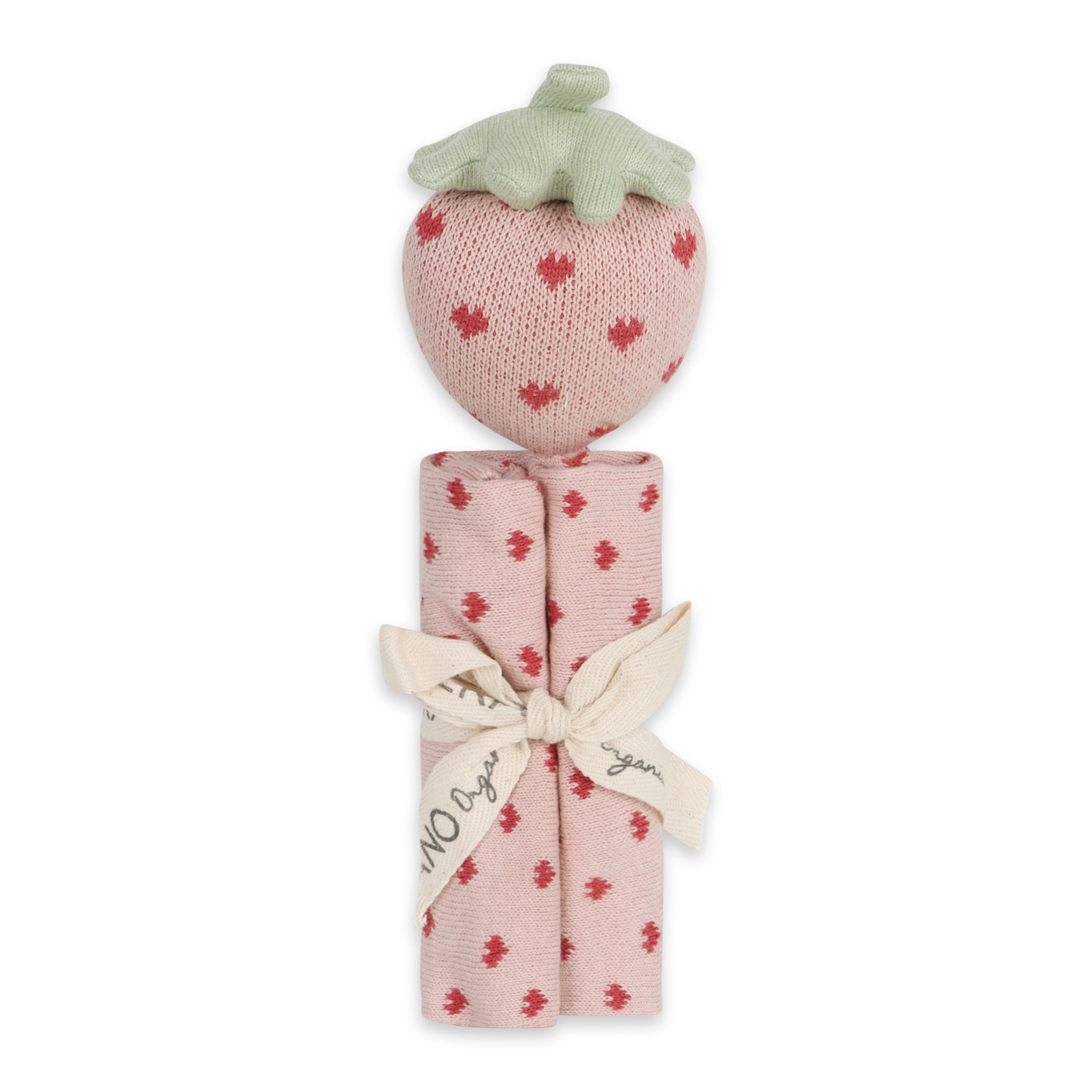 Strawberry - Organic Baby Lovey Security Blanket