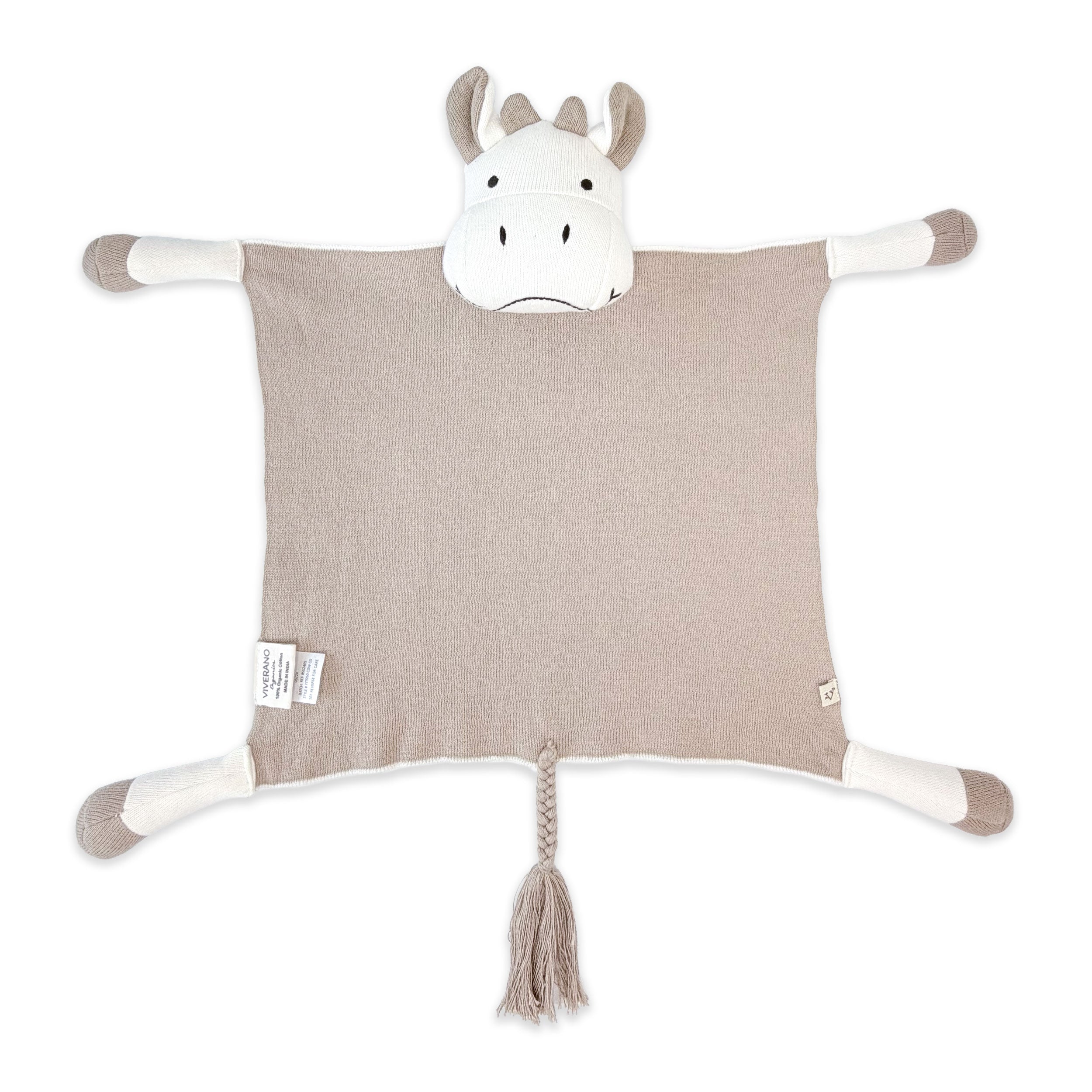 Cow - Organic Baby Lovey Security Blanket Cuddle Cloth