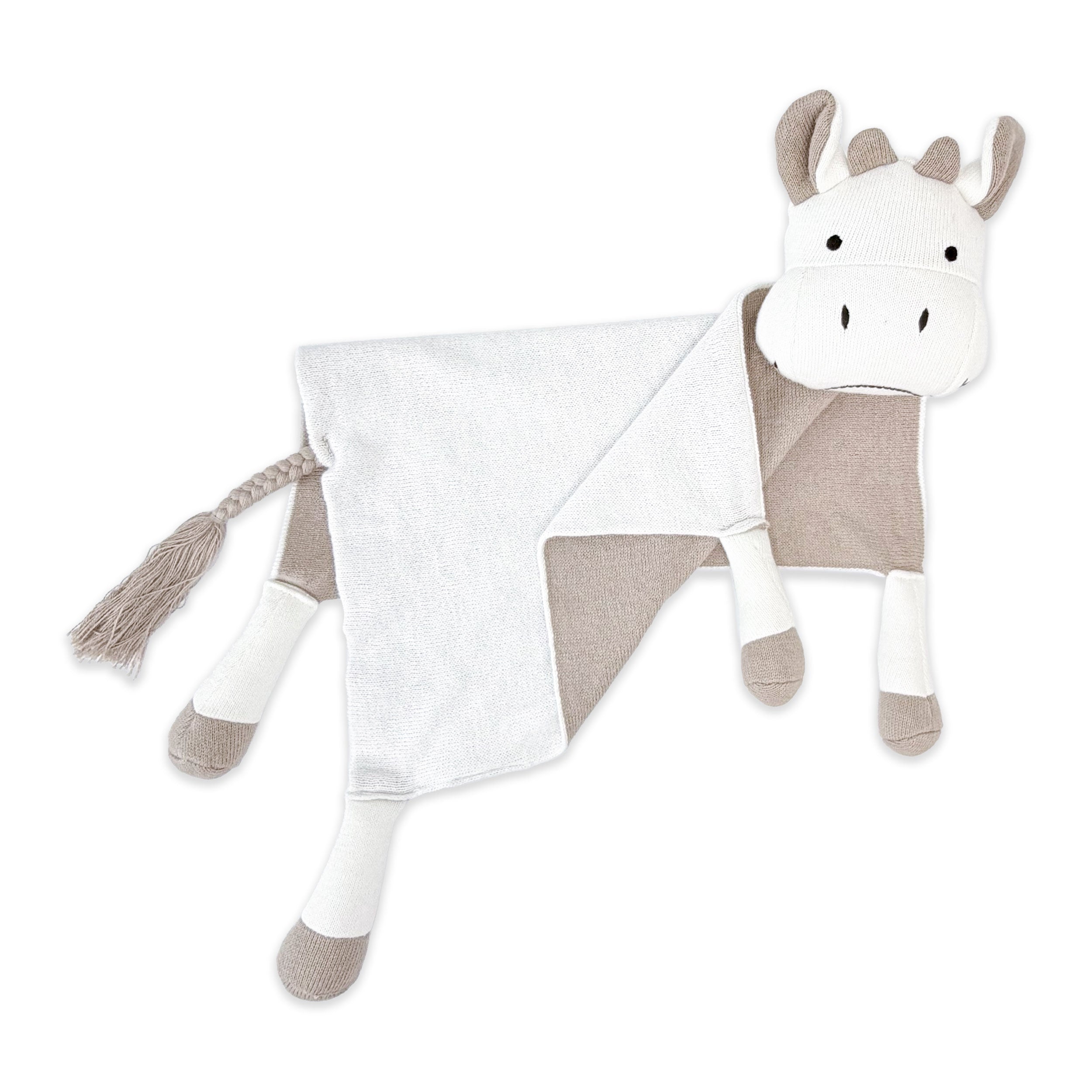 Cow - Organic Baby Lovey Security Blanket Cuddle Cloth