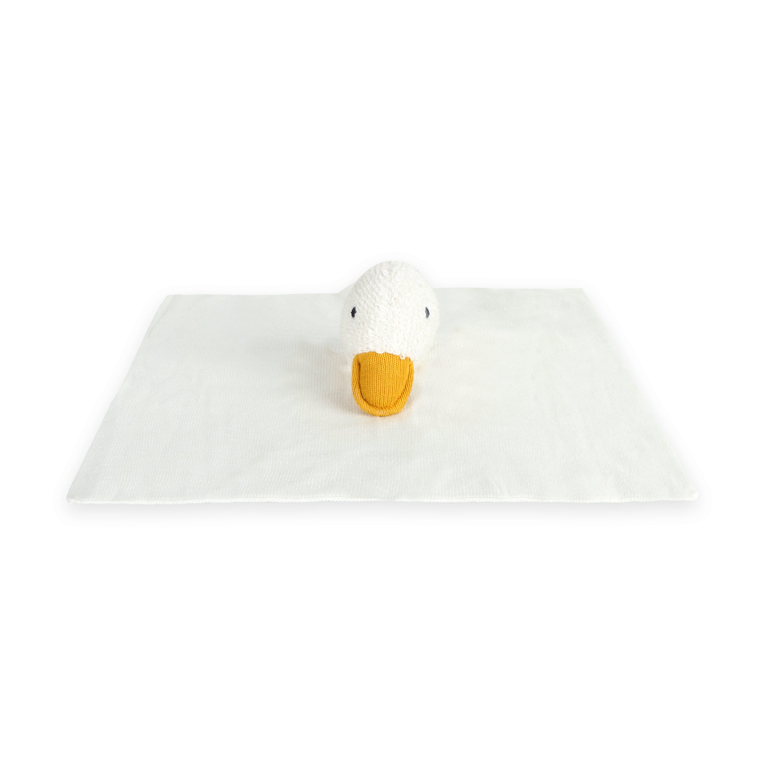Duck - Organic Baby Lovey Security Blanket Flat