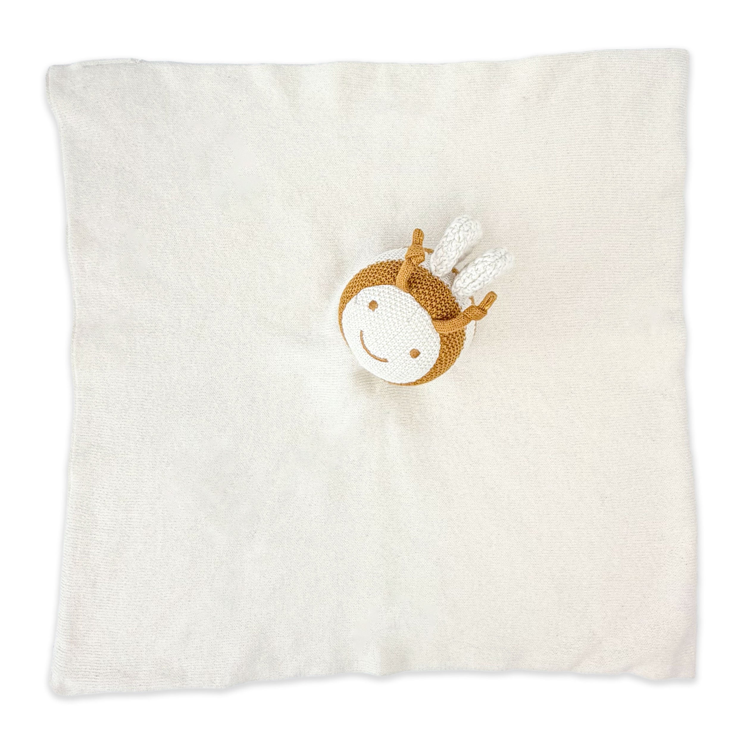Honey Bee - Organic Baby Lovey Security Blanket Cuddle Cloth