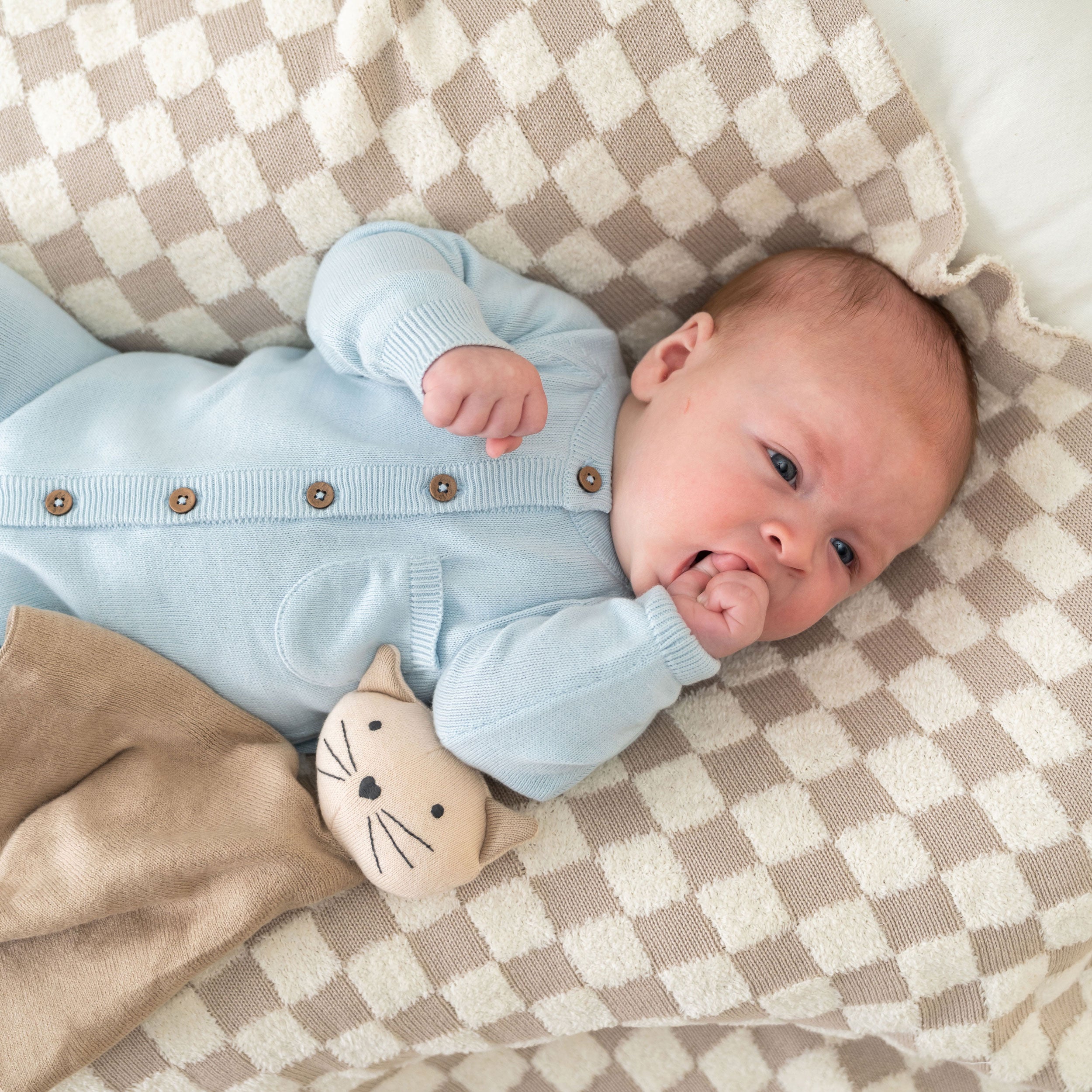 Kitty Cat - Organic Baby Lovey Security Blanket Texture