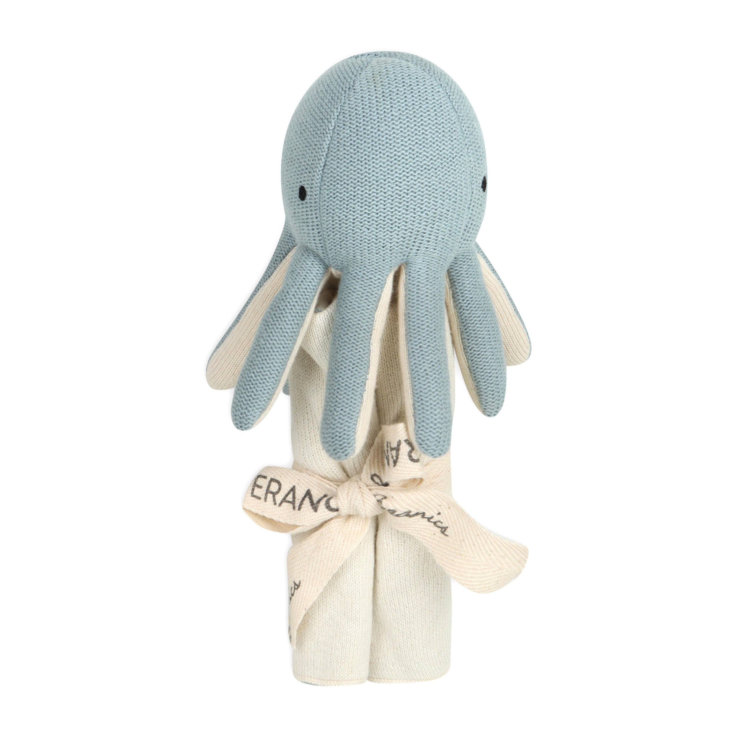 Octopus - Organic Baby Lovey Security Blanket Wrapped