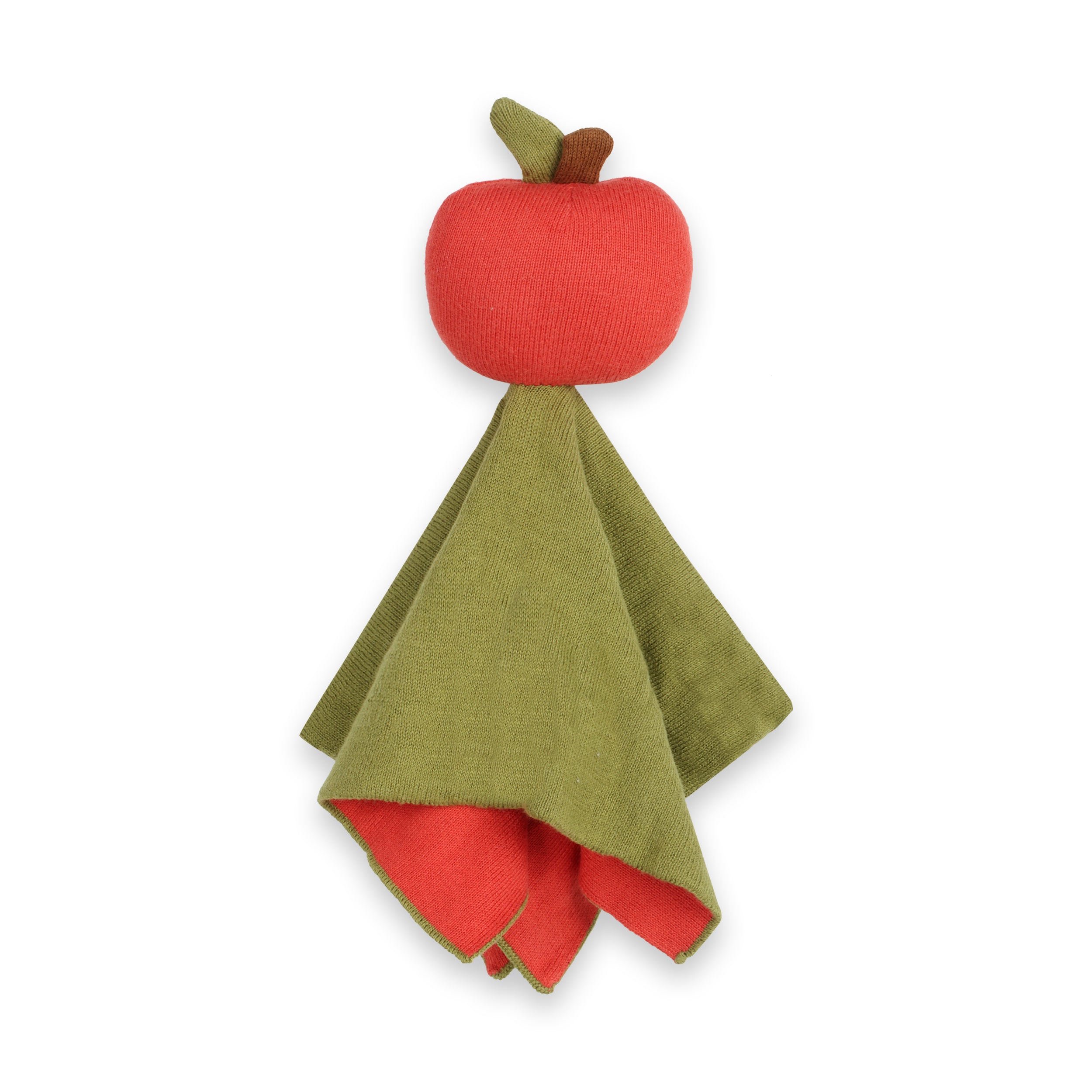 Red Big Apple - Organic Baby Lovey Security Blanket
