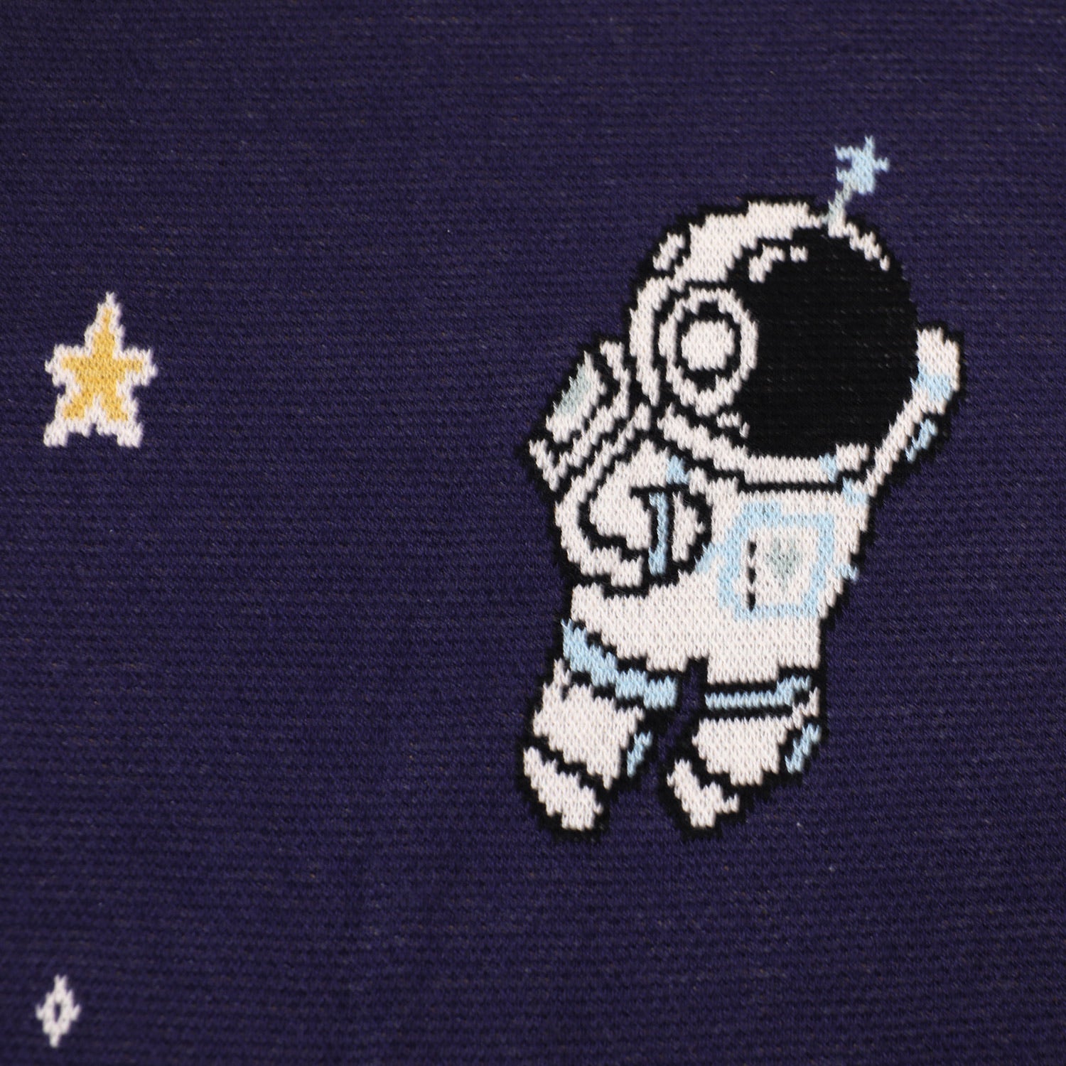 Astronaut- Jacquard Sweater Knit Organic Cotton Baby Blankets by Viverano