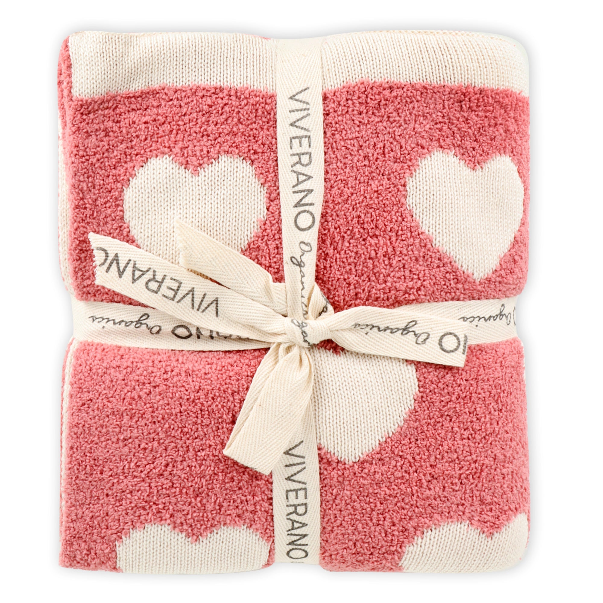 Fuzzy Love - Soft Jacquard Sweater Knit Baby Blanket (Organic Cotton)