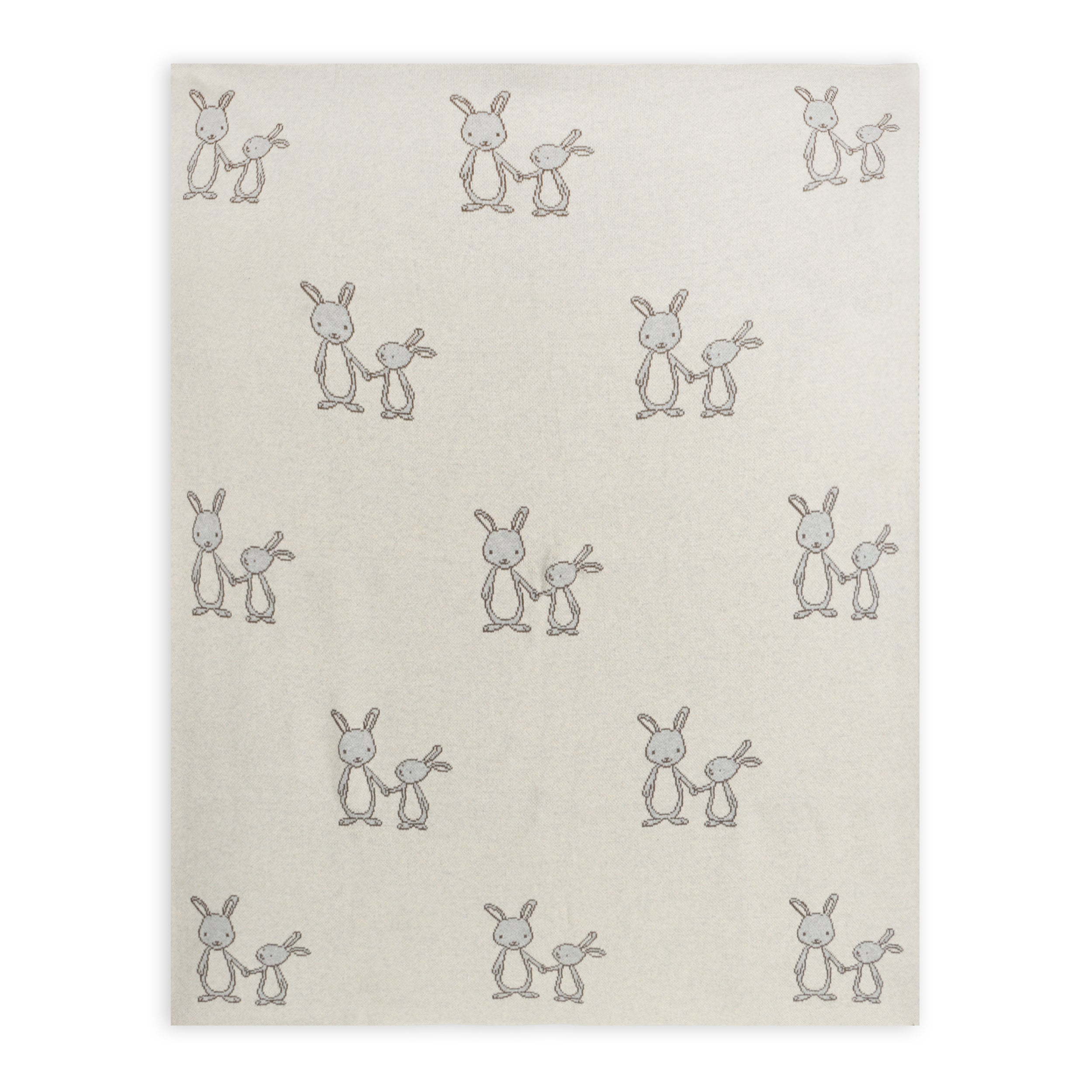 Bunny - Jacquard Sweater Knit Baby Blanket (Organic Cotton)
