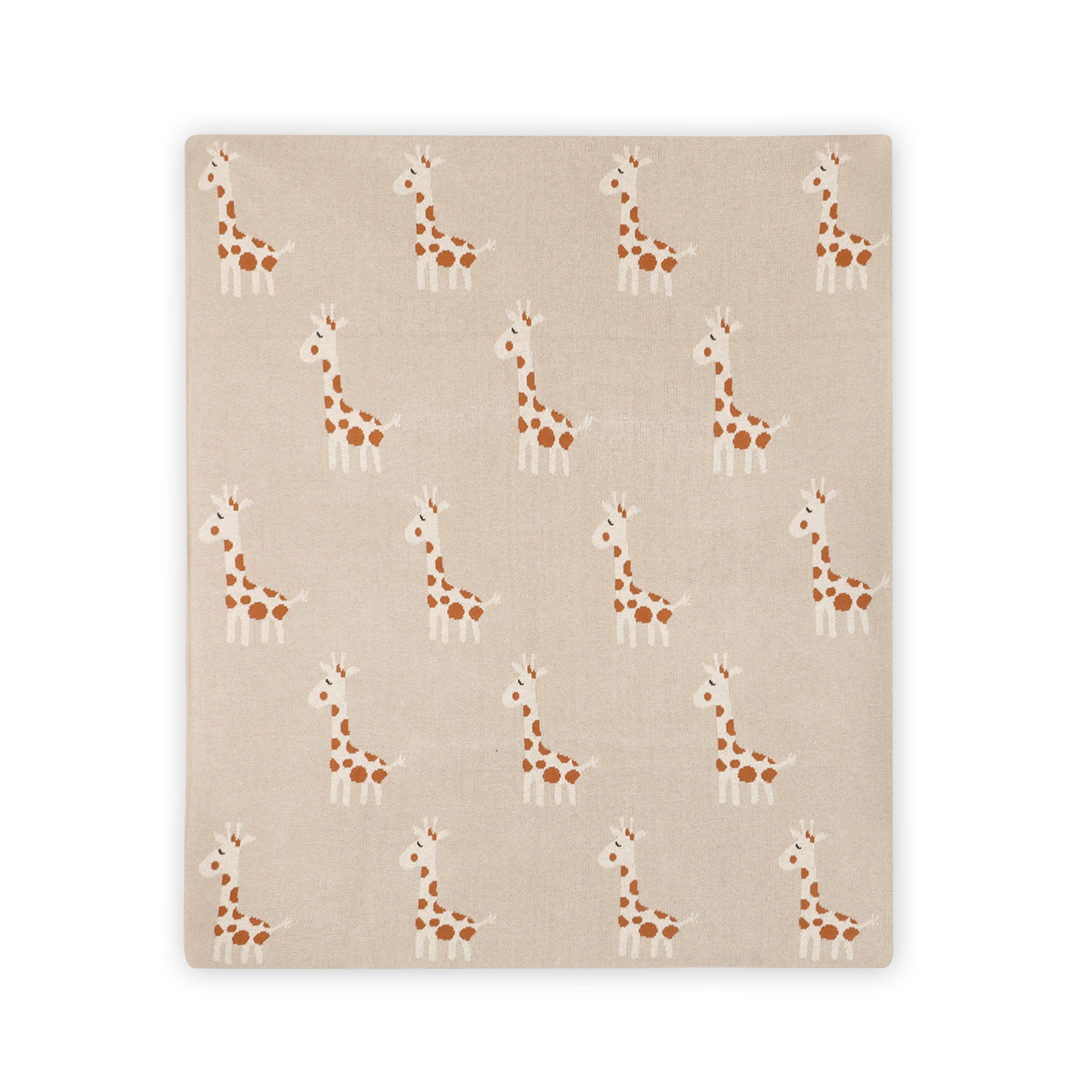 Giraffe - Jacquard Sweater Knit Baby Blanket (Organic Cotton) Full Design